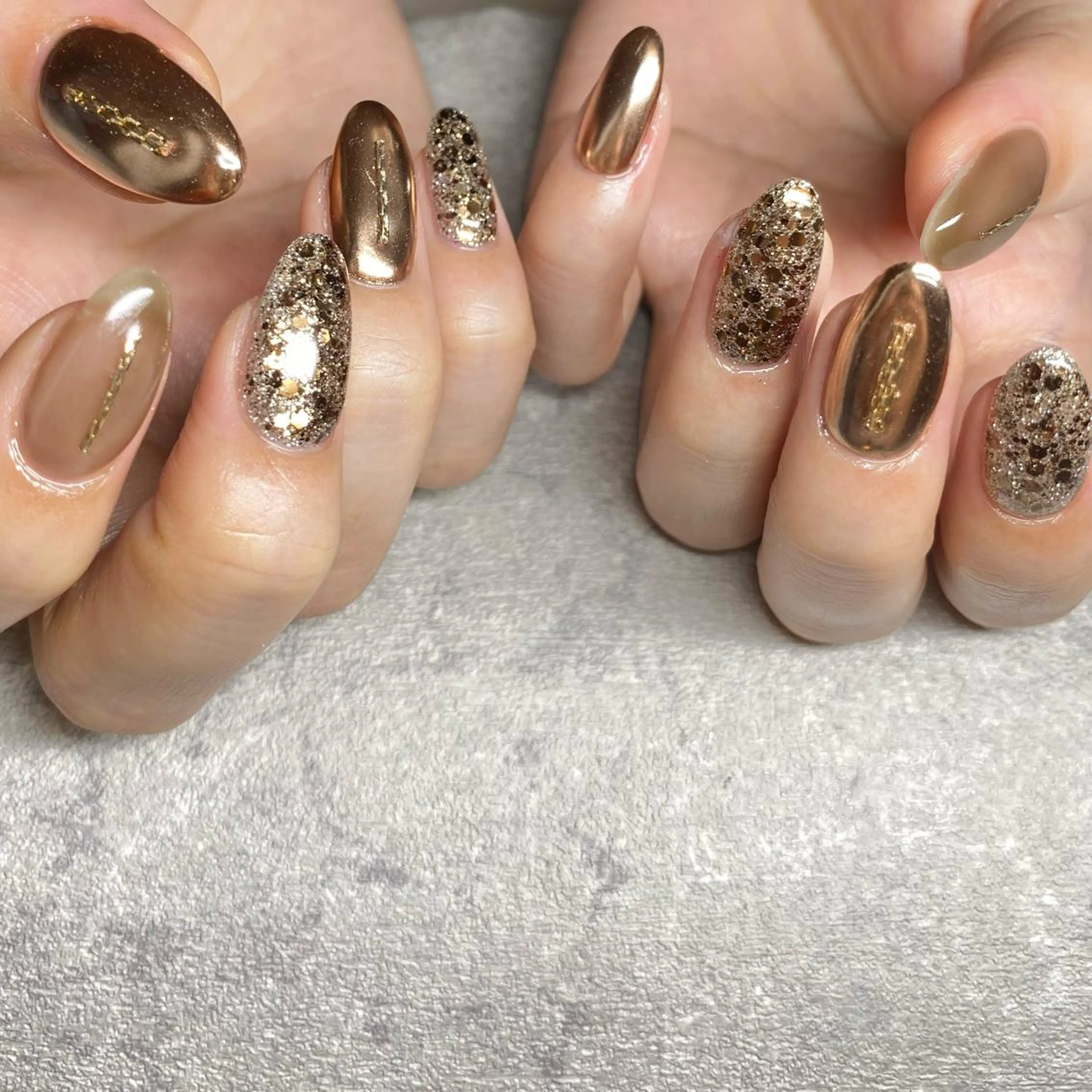 ネイル アートネイル ニュアンスネイル 冬ネイル ハンドネイル 山田 貴子のネイルデザイン