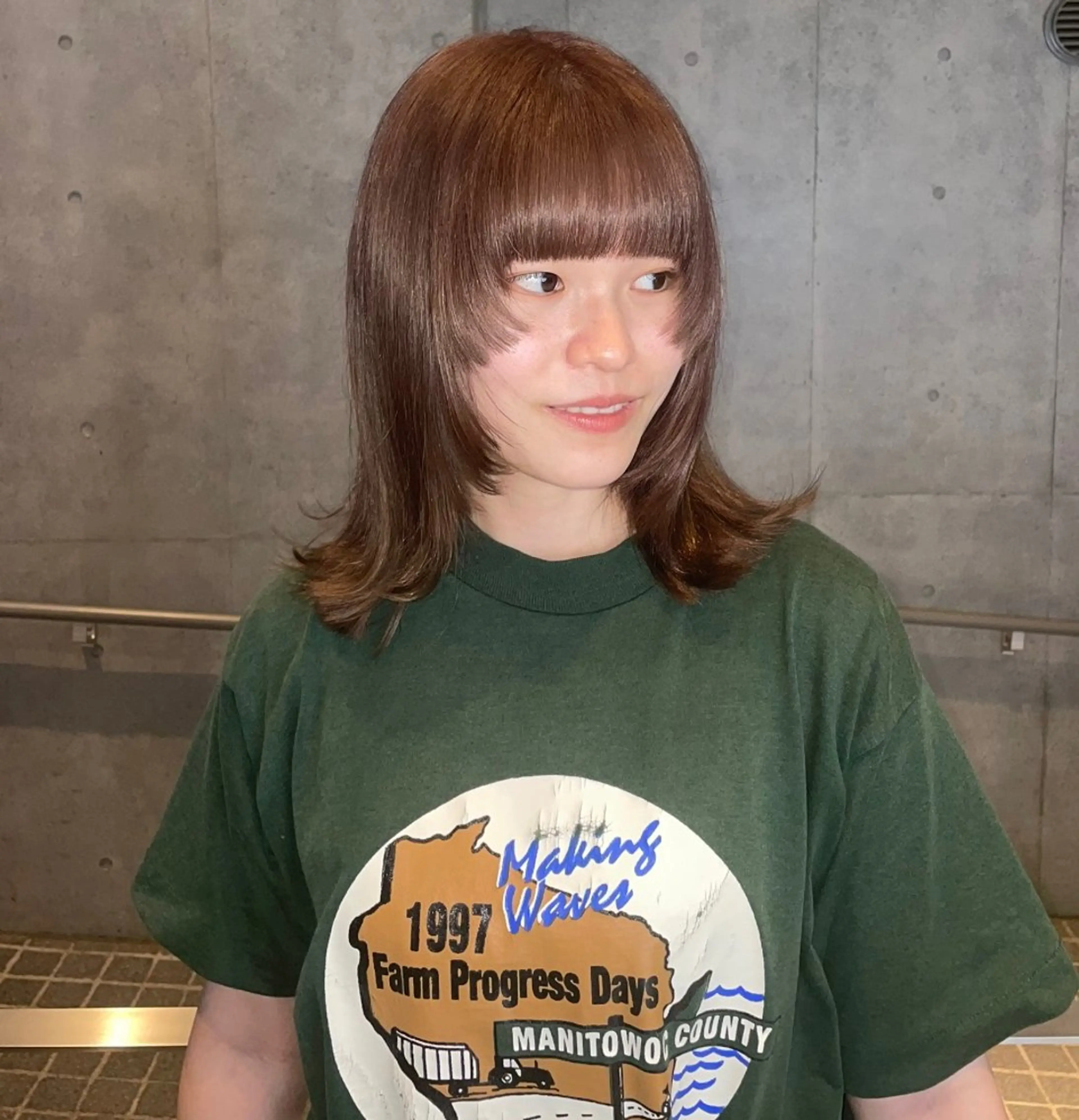 ミディアム カラー 🌈メンズパーマ🌈 メンズカットアリサのヘアスタイル