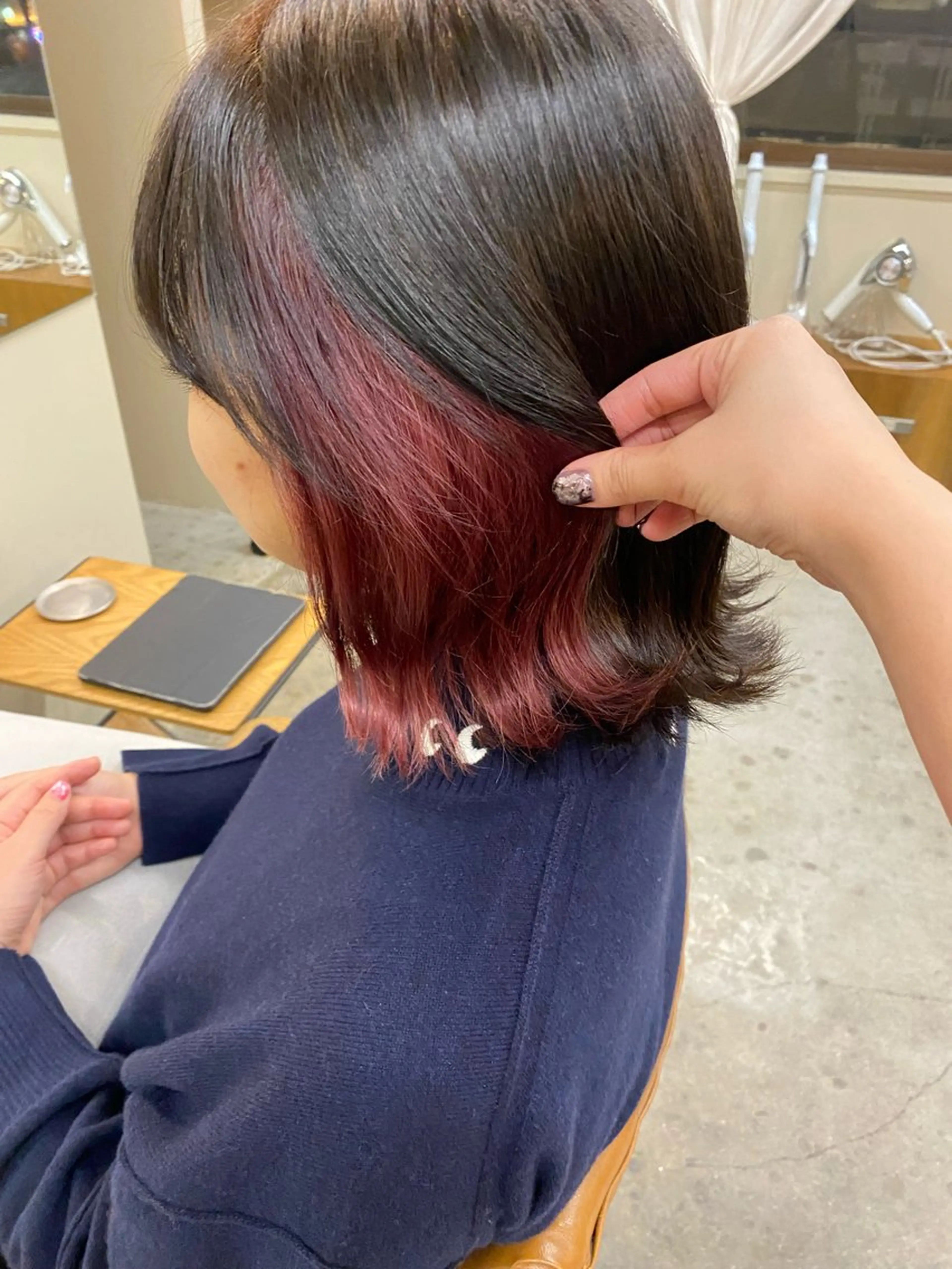 ミディアム カラー ローズカラー ヘアカラー トリートメント NIKO/名古屋/ 髪質改善/艶髪のヘアスタイル