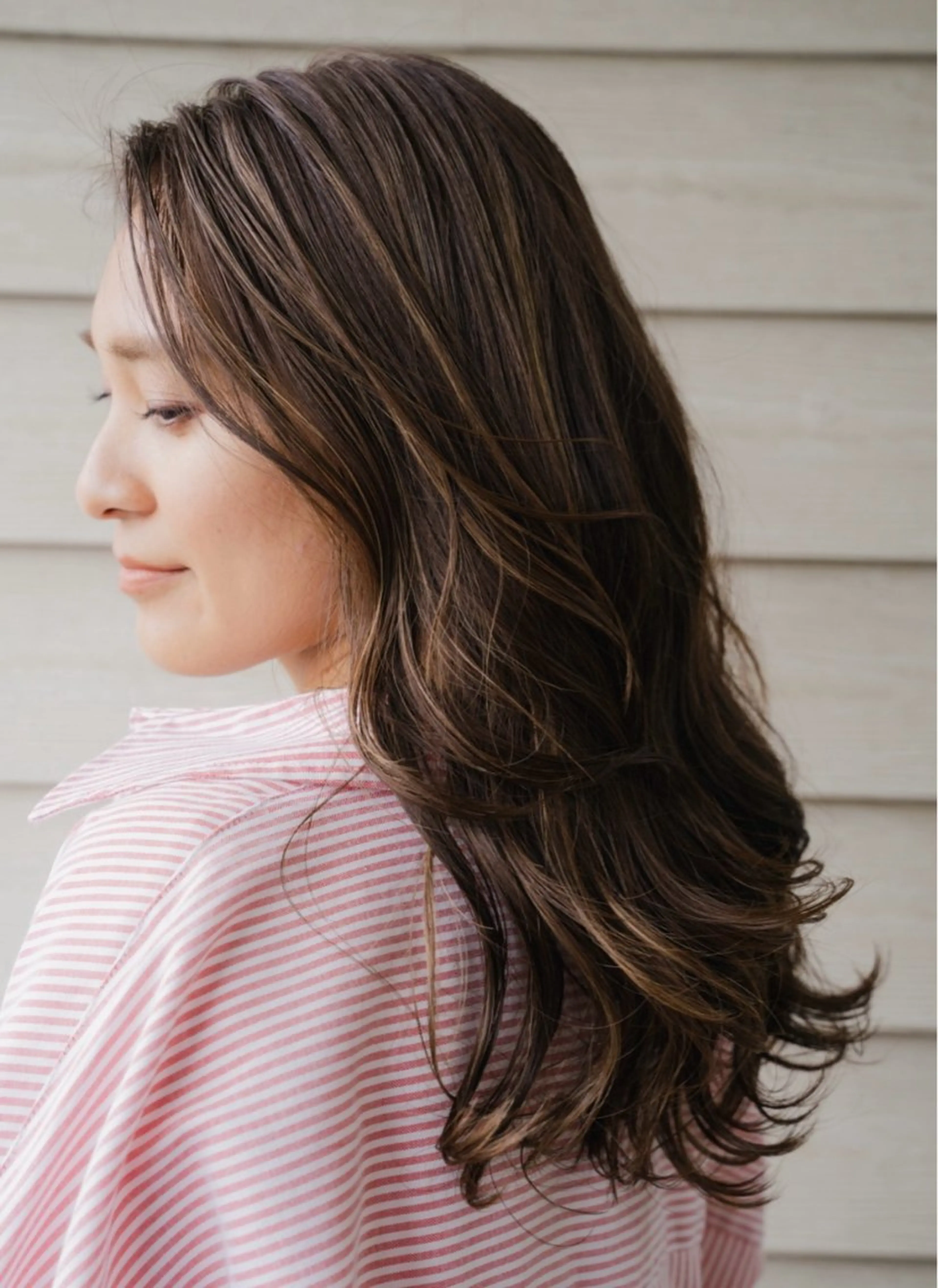 ロング ハイライト カット ヘアカラー miyu/ハイライト ブリーチモデル募集中のヘアスタイル