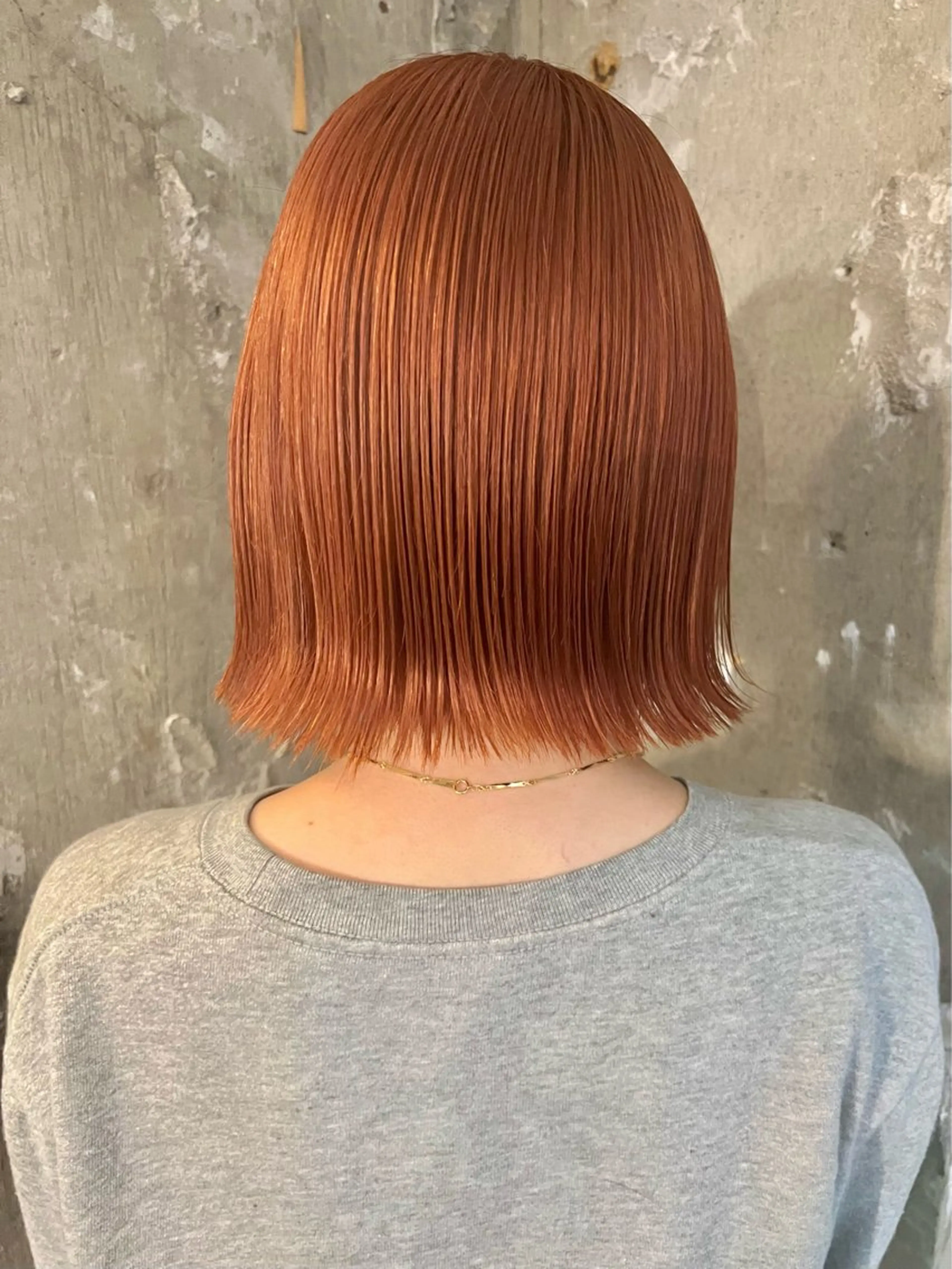 ミディアム カラー オレンジ ヘアカラー トリートメント 暖色カラー/ブリーチ /かしむらゆうかのヘアスタイル