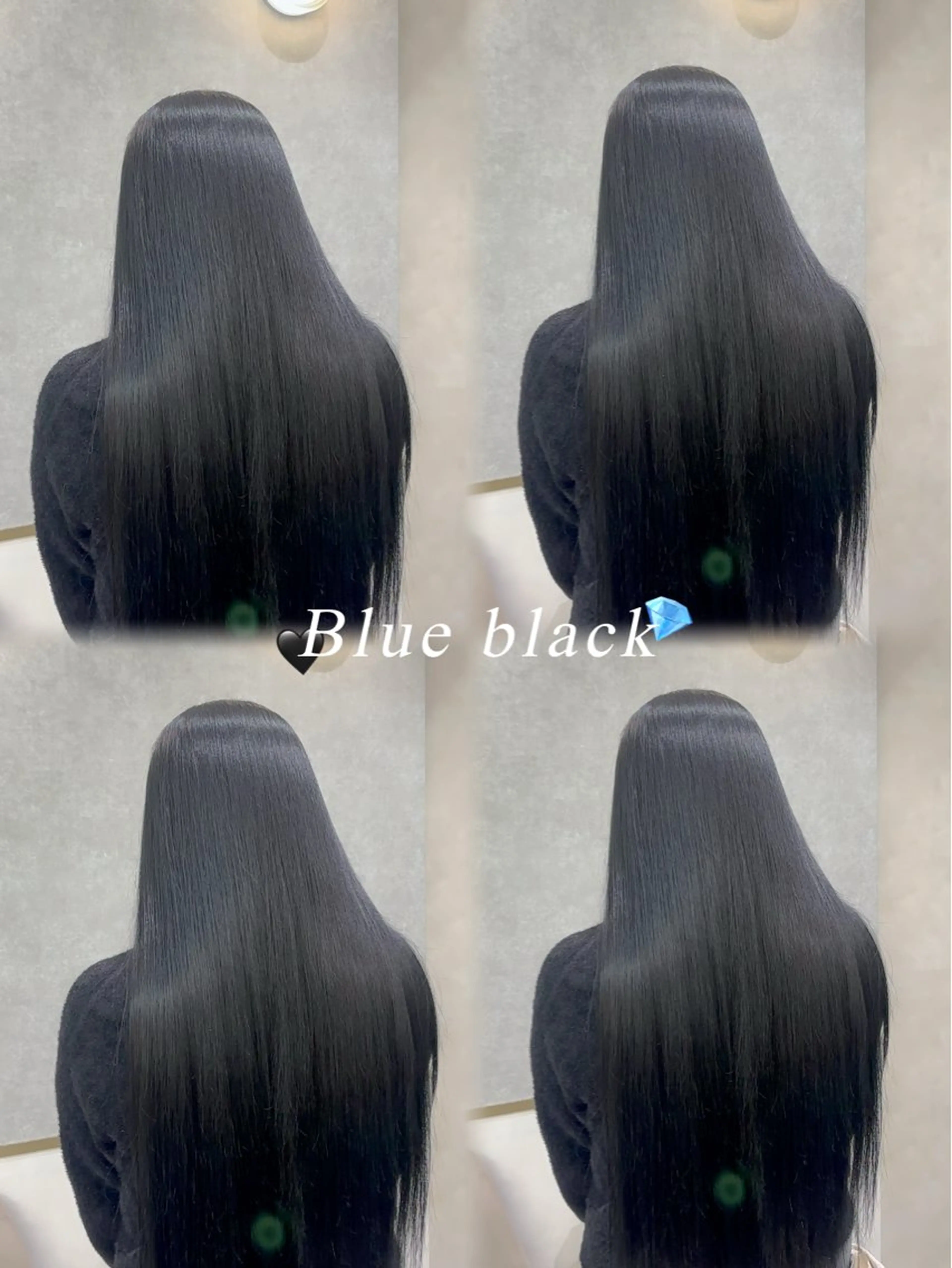 ロング カラー 黒髪 ブルーカラー ブルーブラック イルミナカラー ヘアカラー トリートメント 暖色/髪質改善/ ツヤ髪🎀本田愛来のヘアスタイル