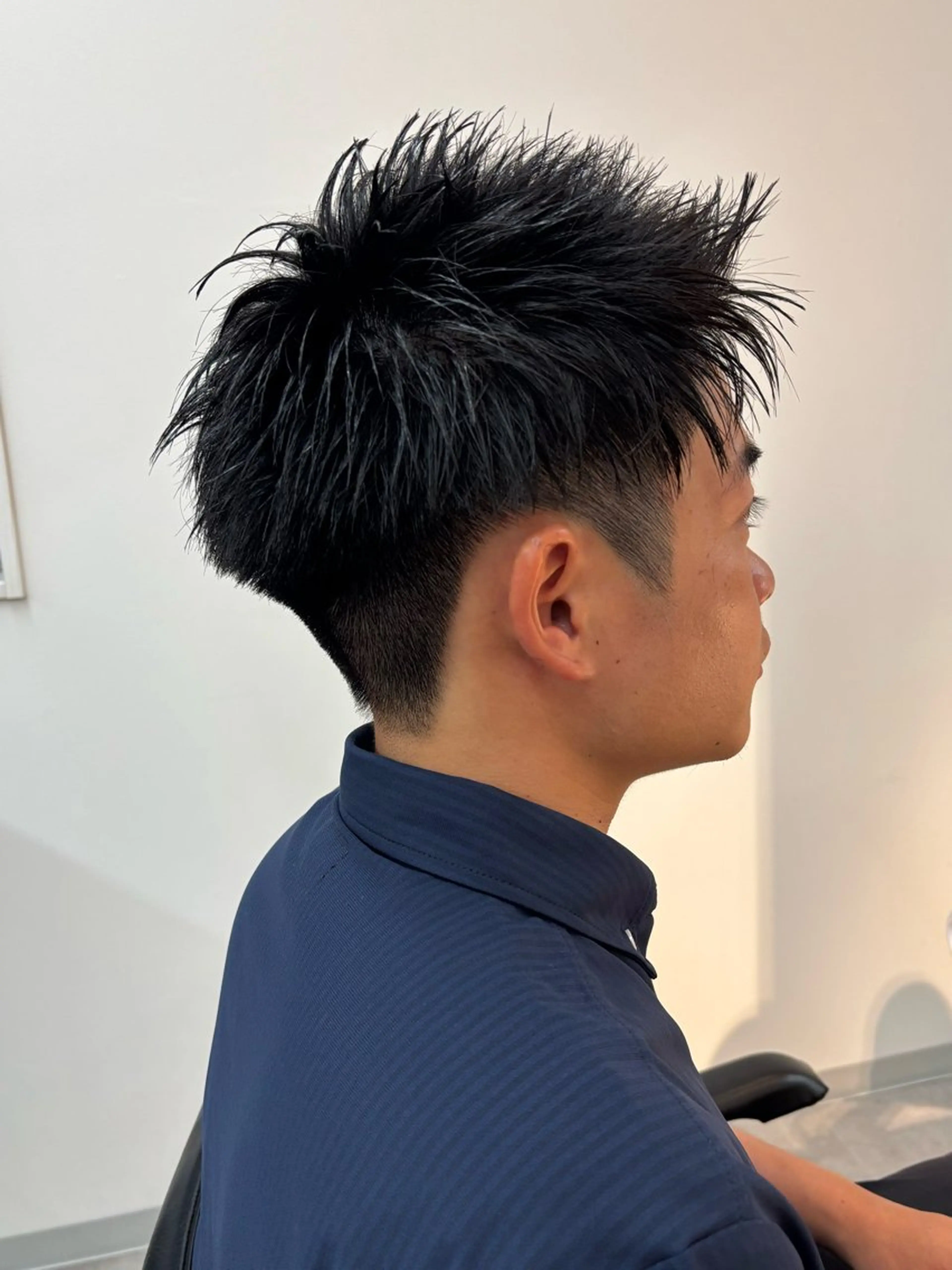 メンズ ビジネス 刈り上げ カット 保立/フェザーパーマ /メンズカット千葉のヘアスタイル