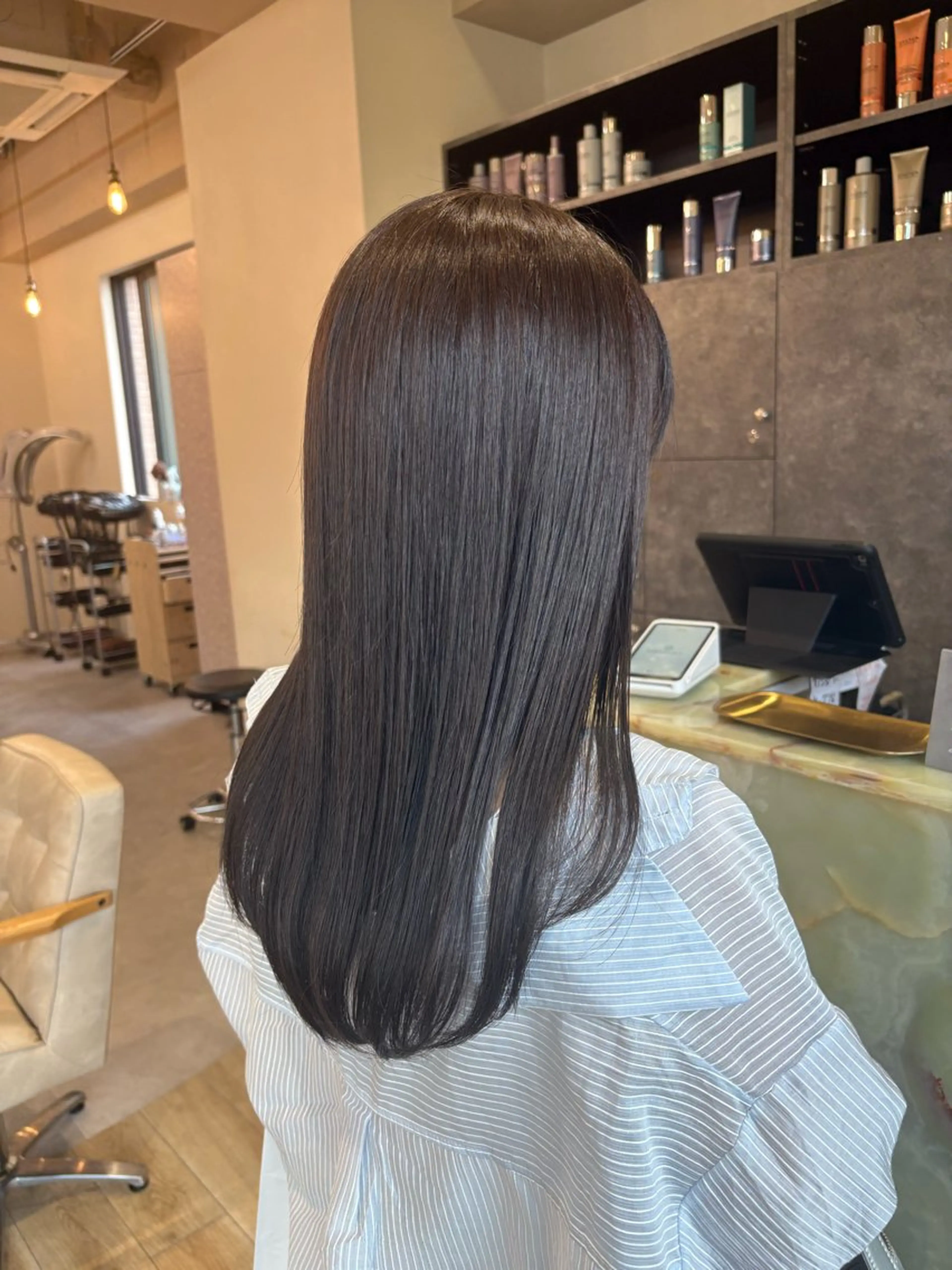 ロング カット ヘアカラー トリートメント 🫧髪質改善/暖色 /くびれミディ🫧のヘアスタイル