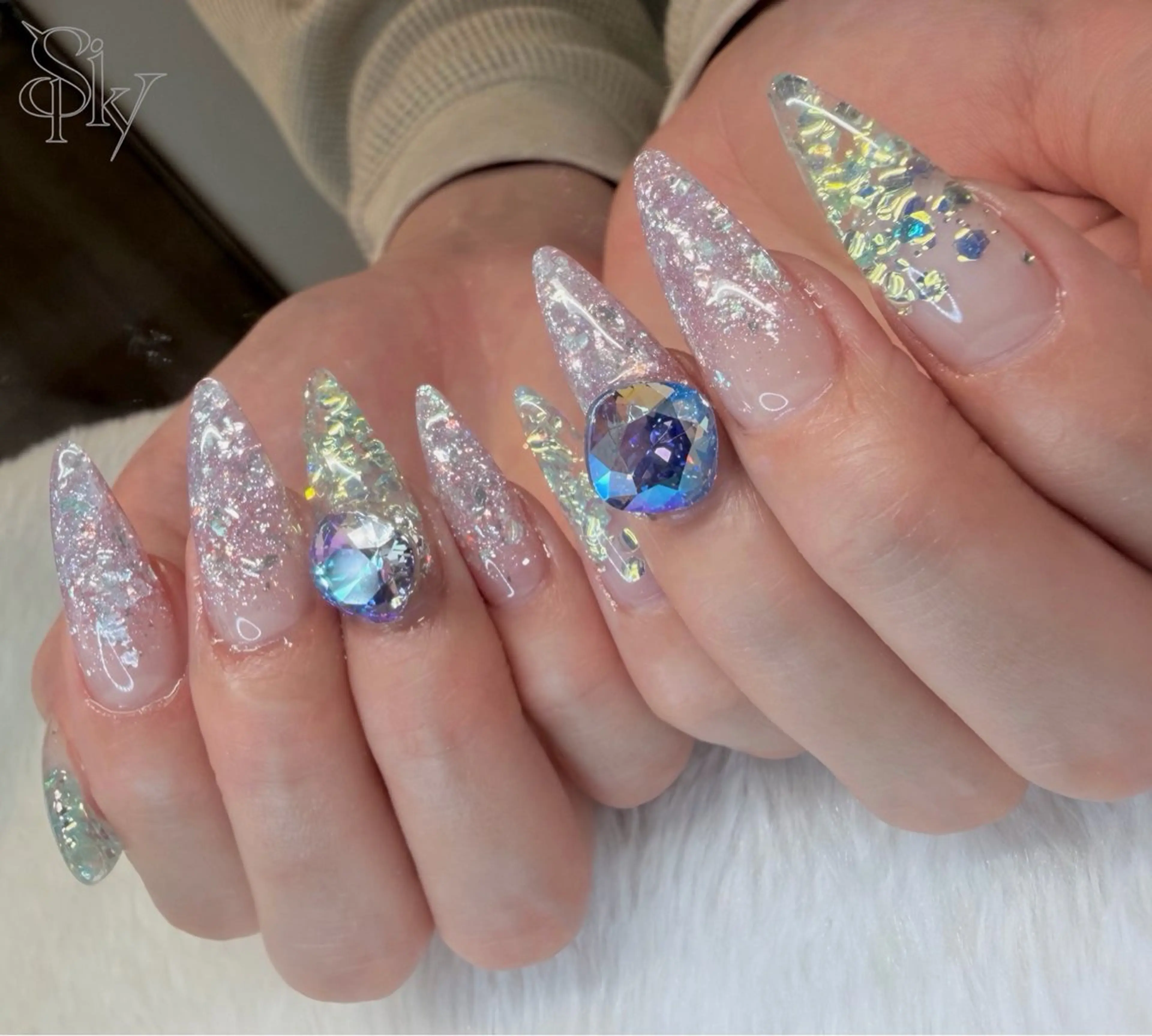 ネイル ハンドネイル Spiky とうげ ふうかのネイルデザイン