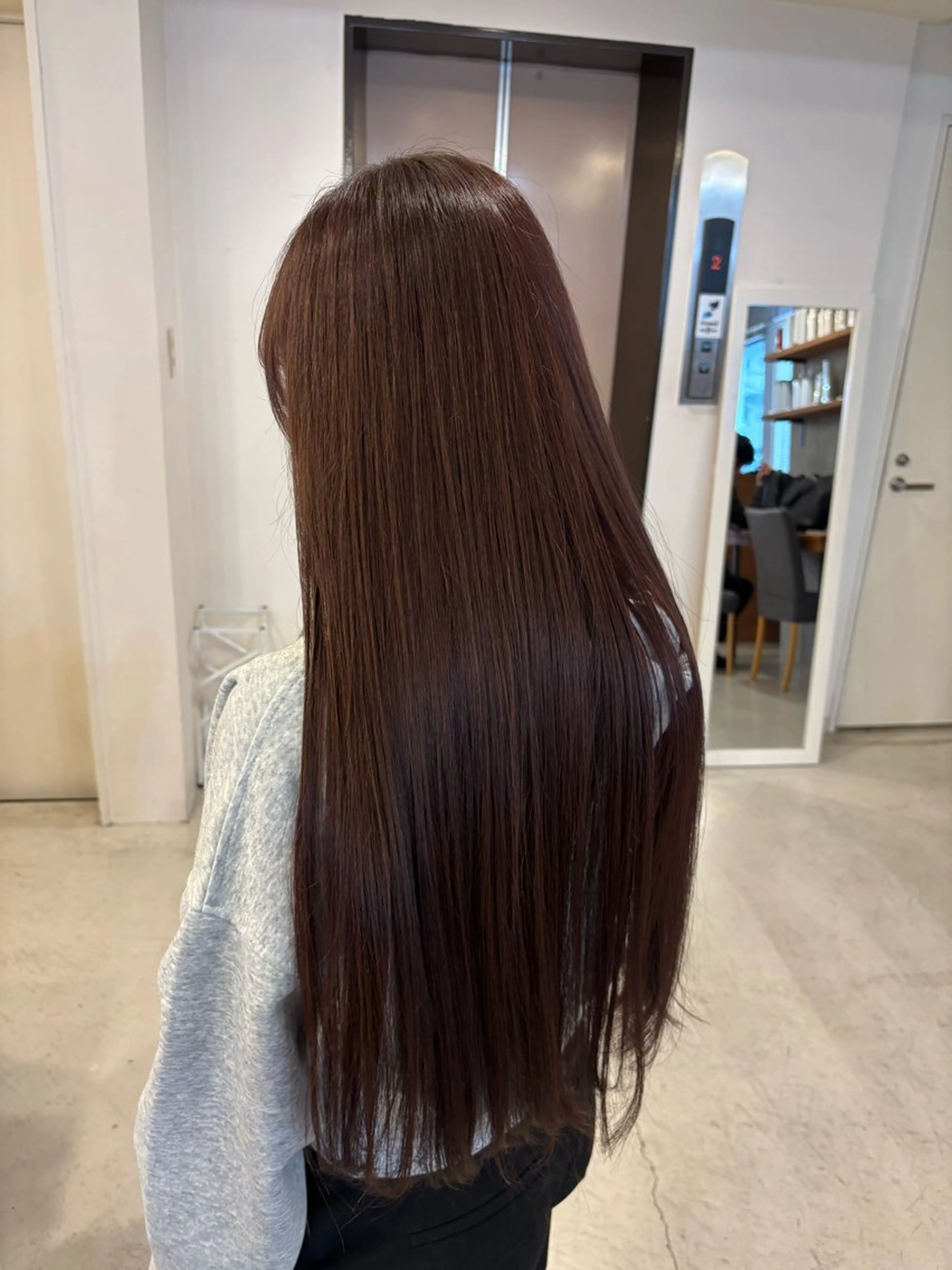 ロング カラー ブラウンカラー ラベンダーカラー ヘアカラー オクギシ チヒロのヘアスタイル
