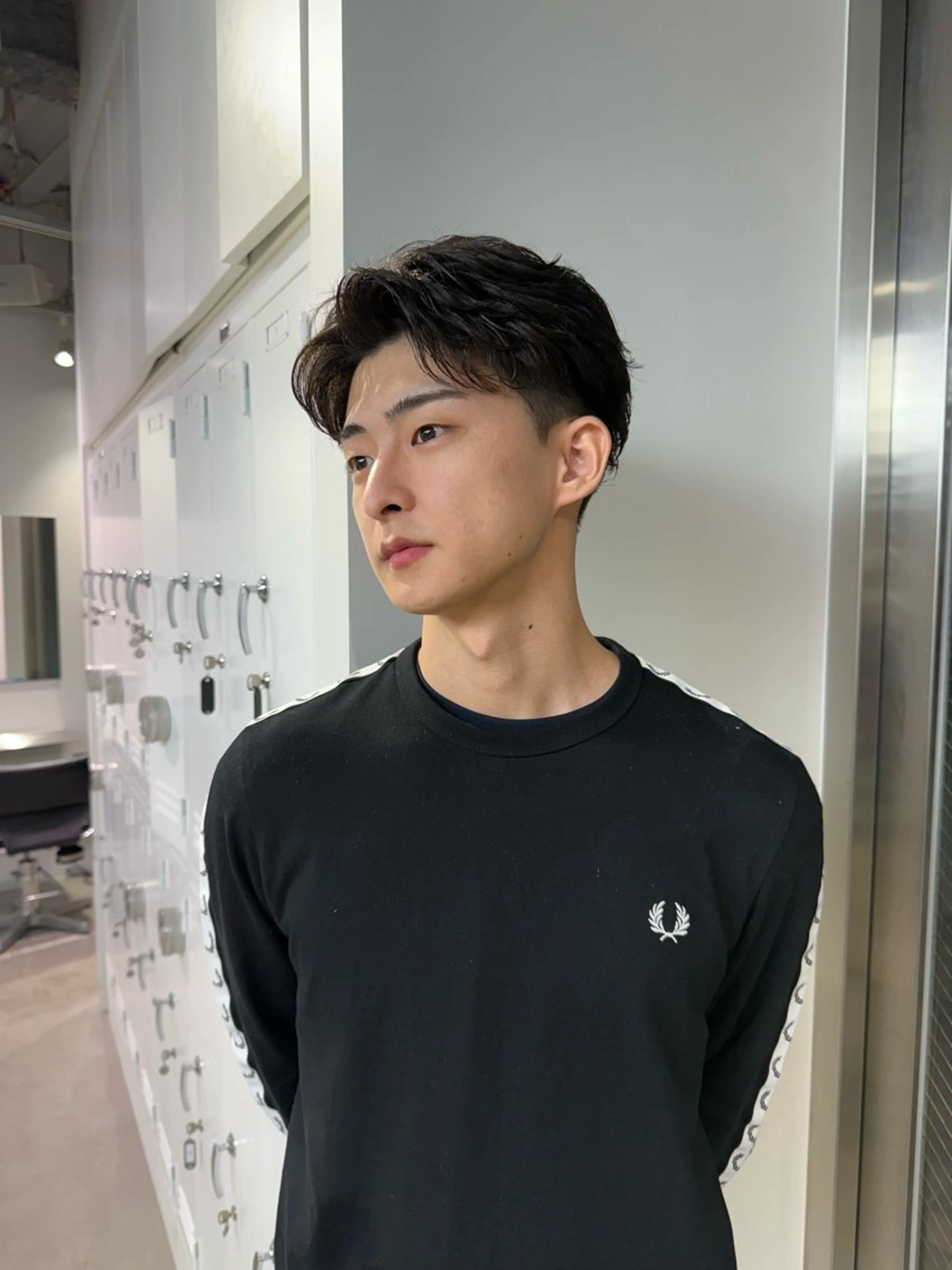 ミディアム パーマ メンズ ミディアムパーマ フェザーパーマ メンズパーマ fifth天神パーマ 特化/大田宗一朗のヘアスタイル