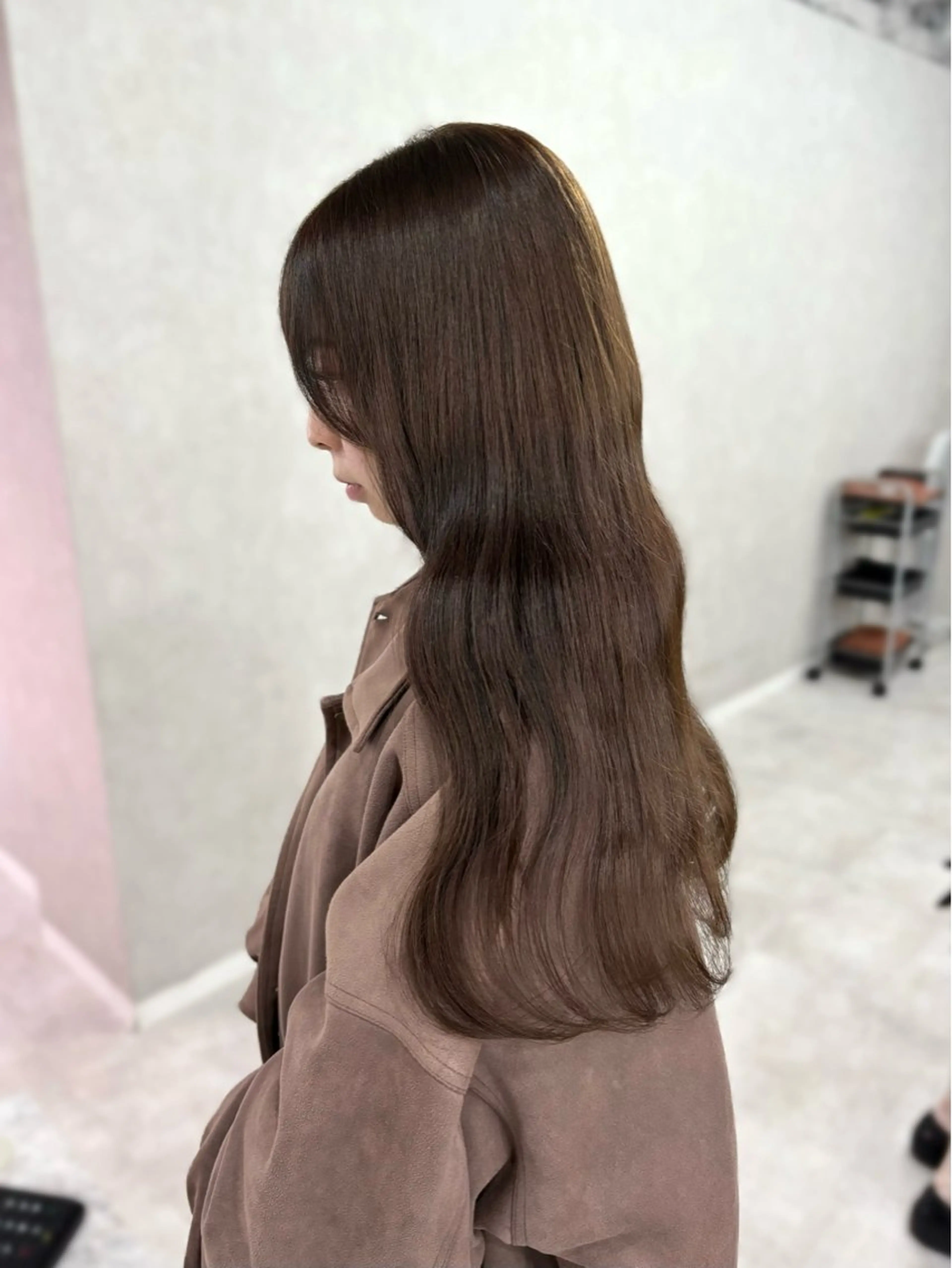 ロング カラー アッシュ アッシュブラウン ブラウンカラー カット ヘアカラー 盛れる顔まわり✨🎀 レイヤー別所好葉のヘアスタイル