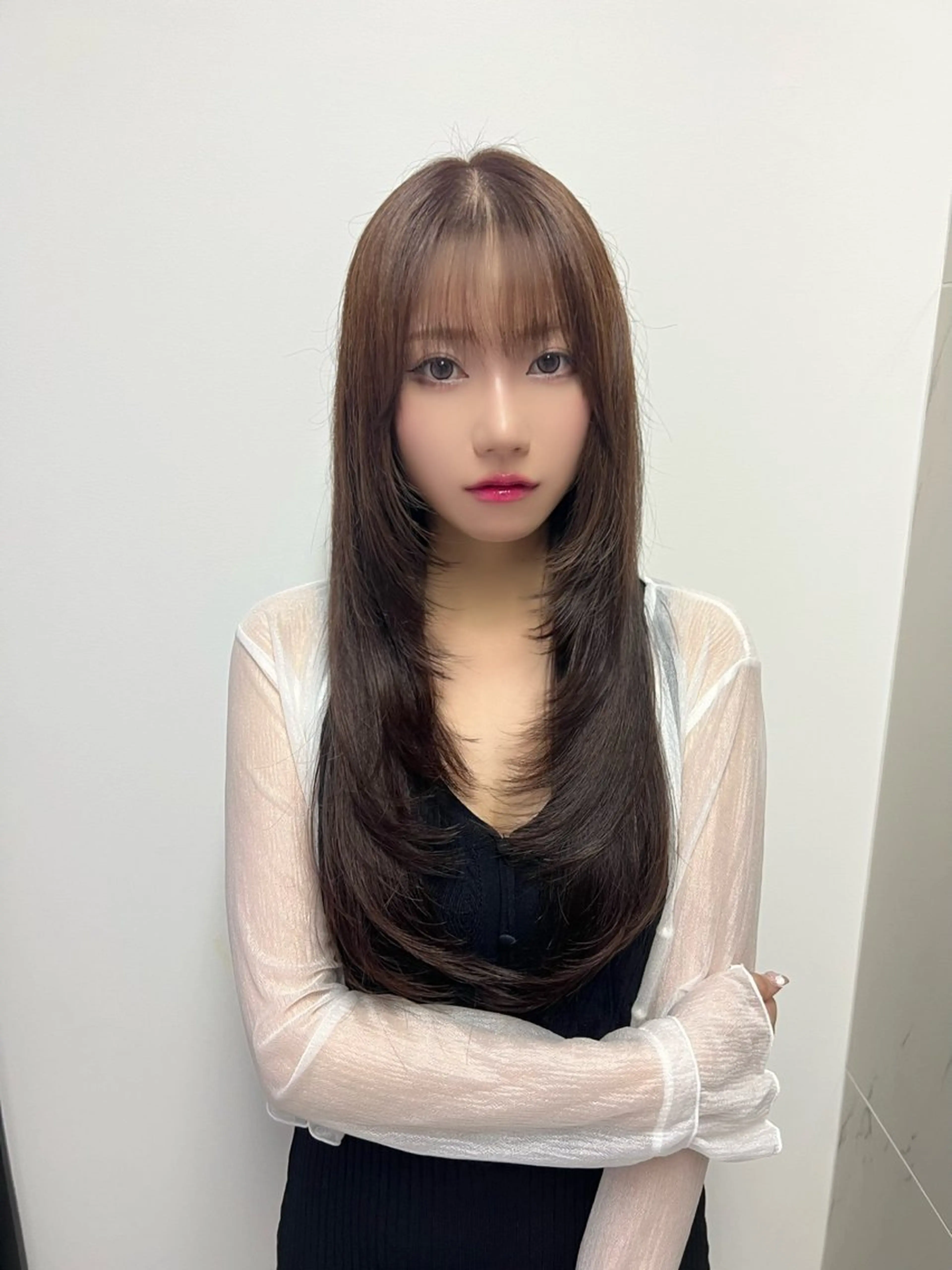 ロング エクステ レイヤーカット エクステ 西村 雄二/エクステのヘアスタイル