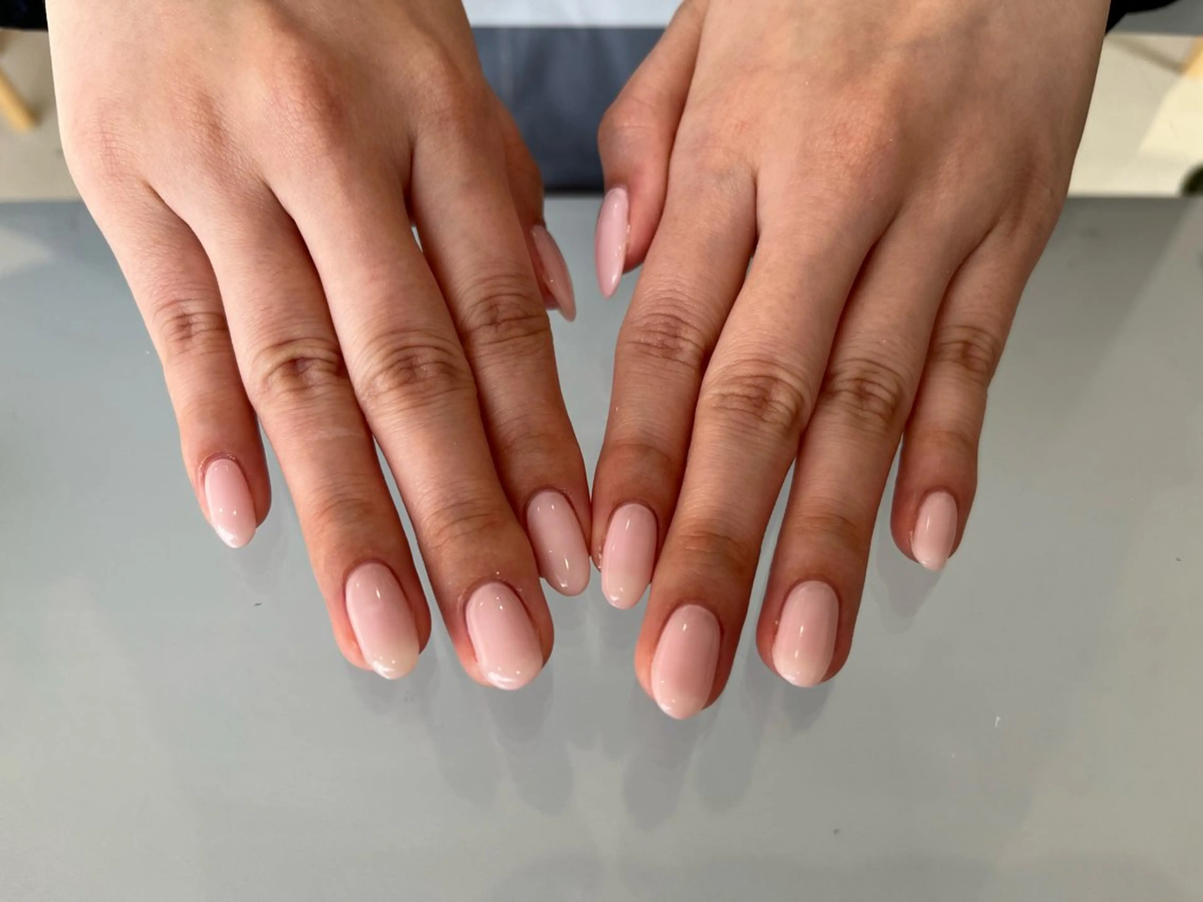 ハンドネイル🤍ワンカラー（オフなし）の写真