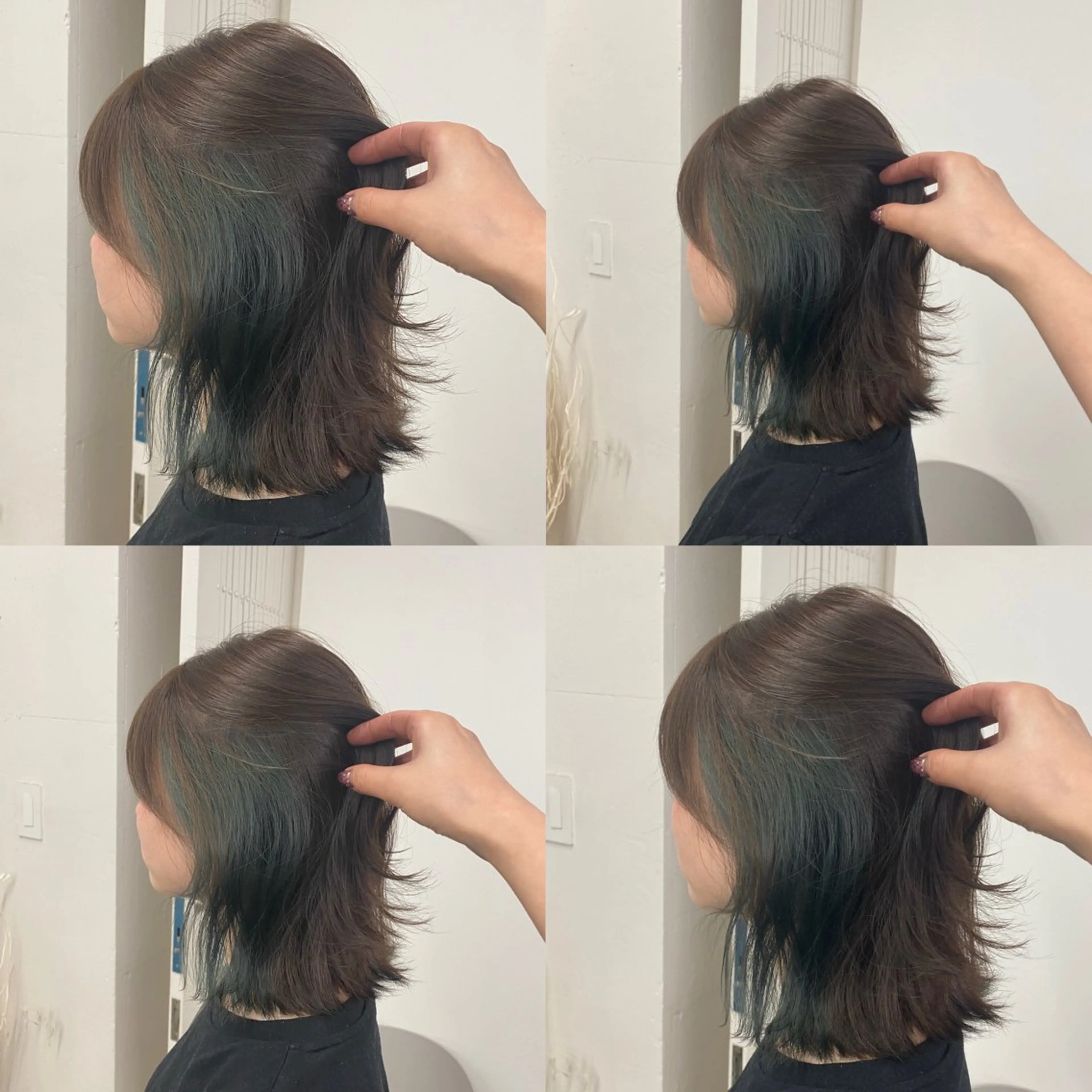 セミロング カラー 韓国風ヘア 小顔カット 江坂トレンド韓国風 髪質改善shinoのヘアスタイル