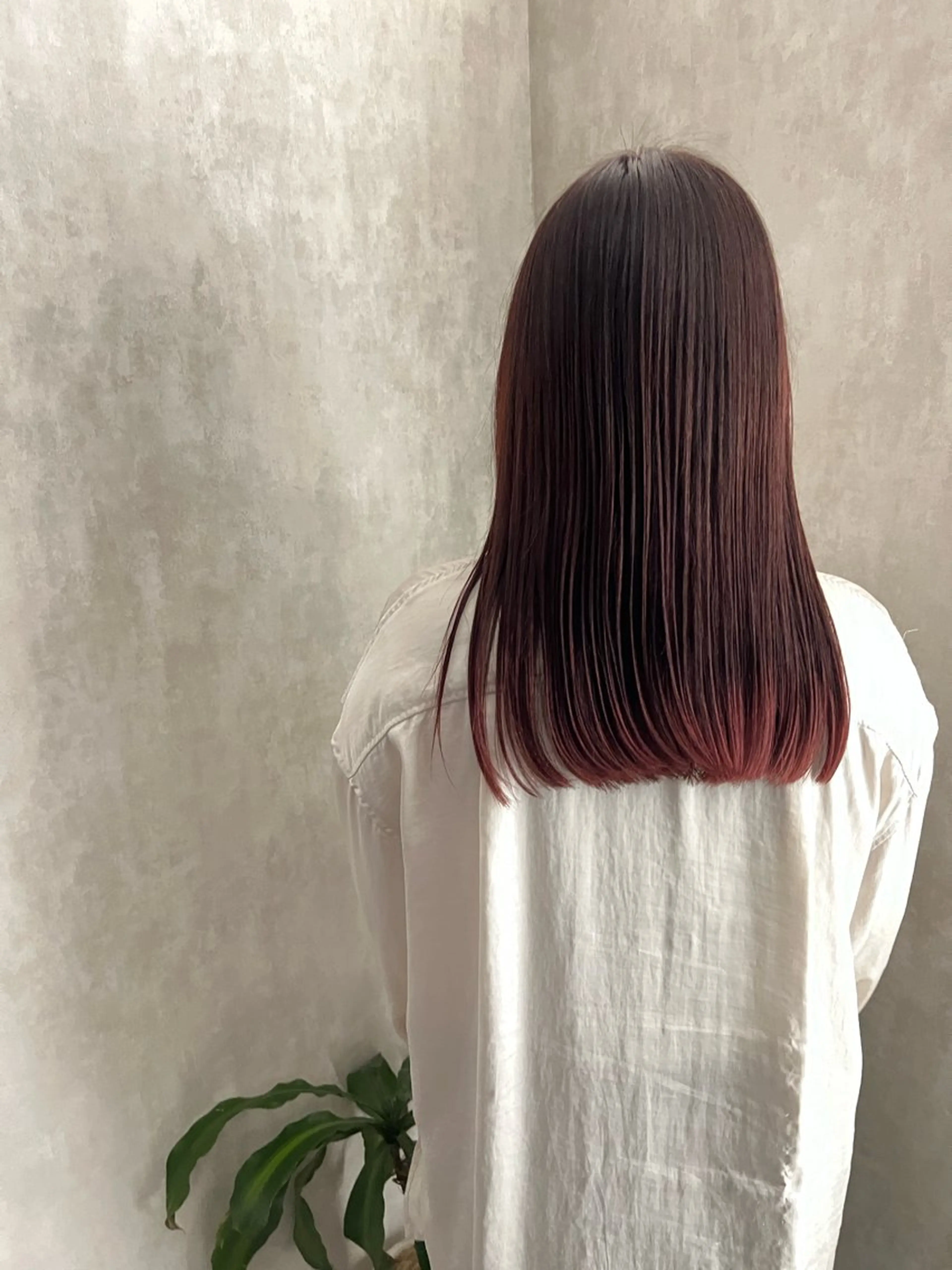 ロング 縮毛矯正/レイヤー/ 表参道/OMAEのヘアスタイル