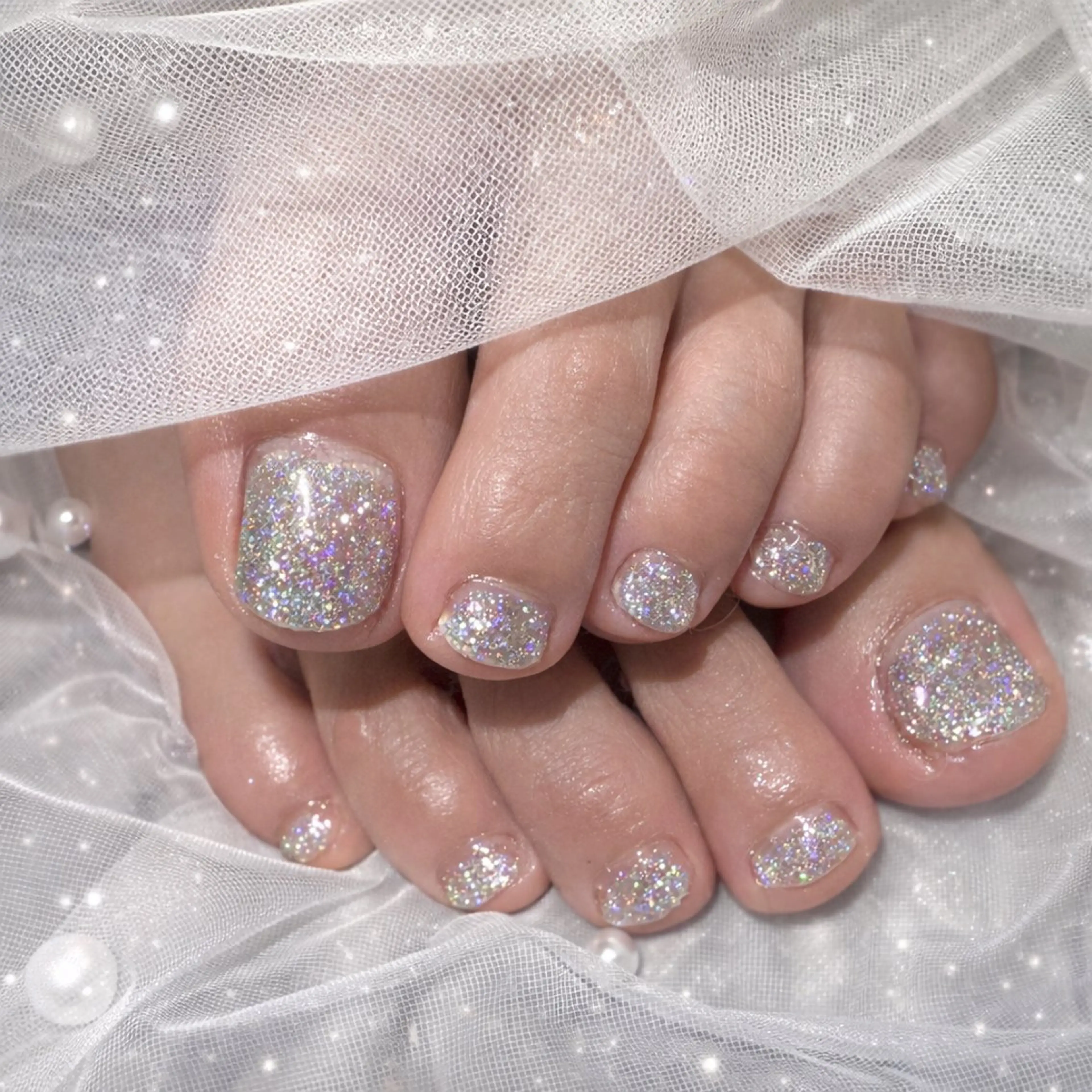 フット ワンカラー カラーグラデーションの写真