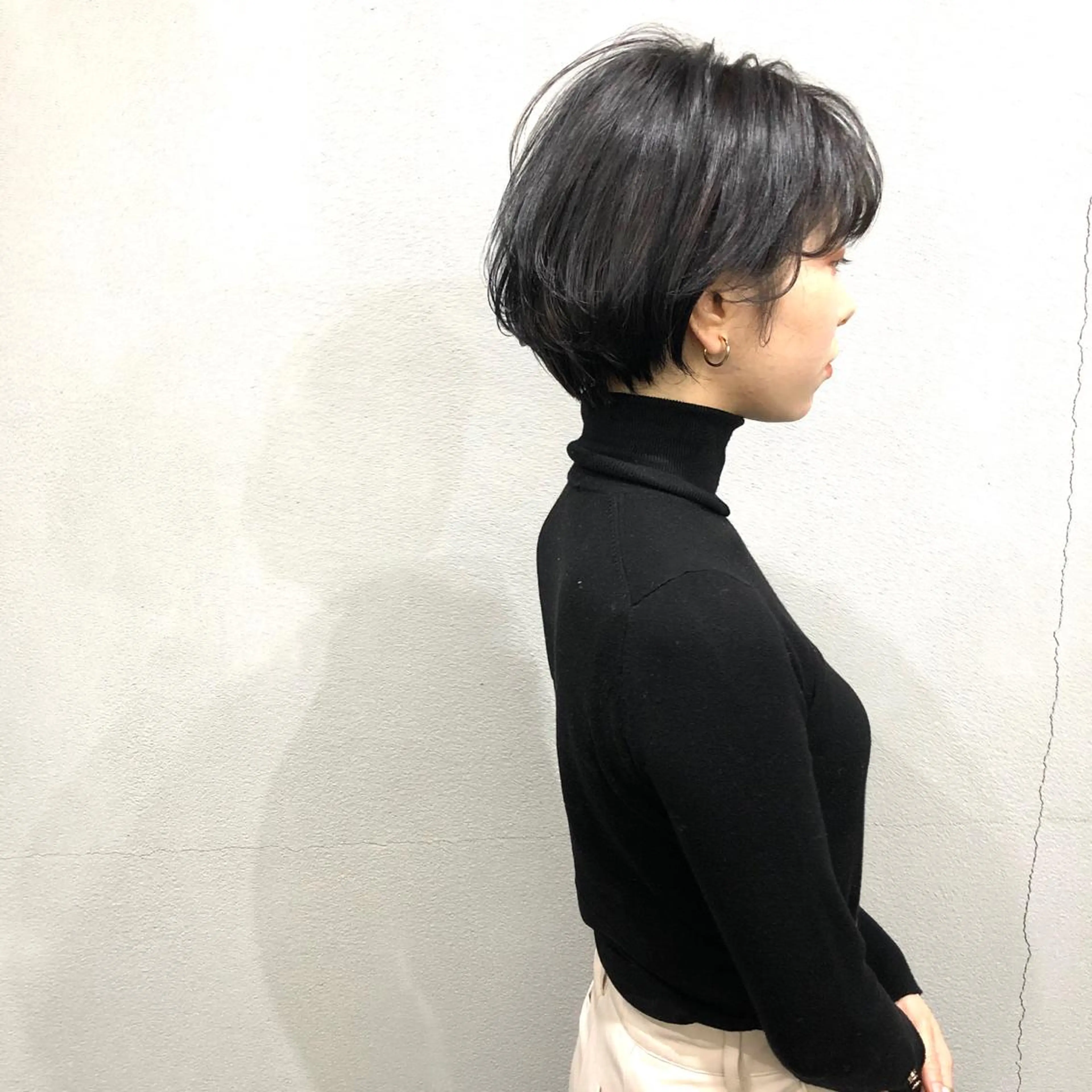 ショート カラー ダークグレー 伸ばしかけ ショートヘア カット ヘアカラー トリートメント ショート/ボブ/ 白髪染め/メンズ葛西のヘアスタイル