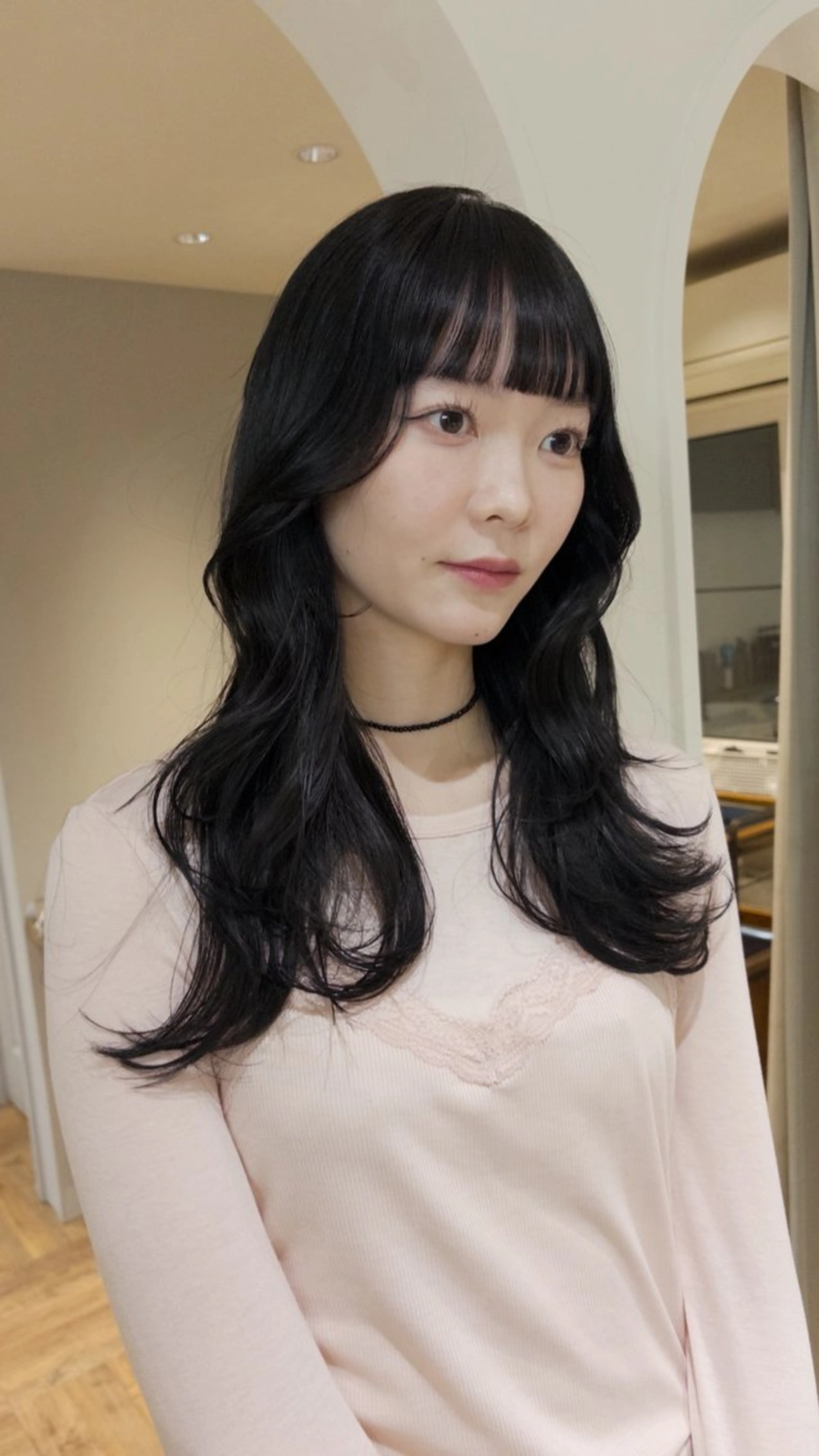 ミディアム カラー カット ヘアカラー トリートメント じゅわっと暖色カラー 🍊Moemiのヘアスタイル