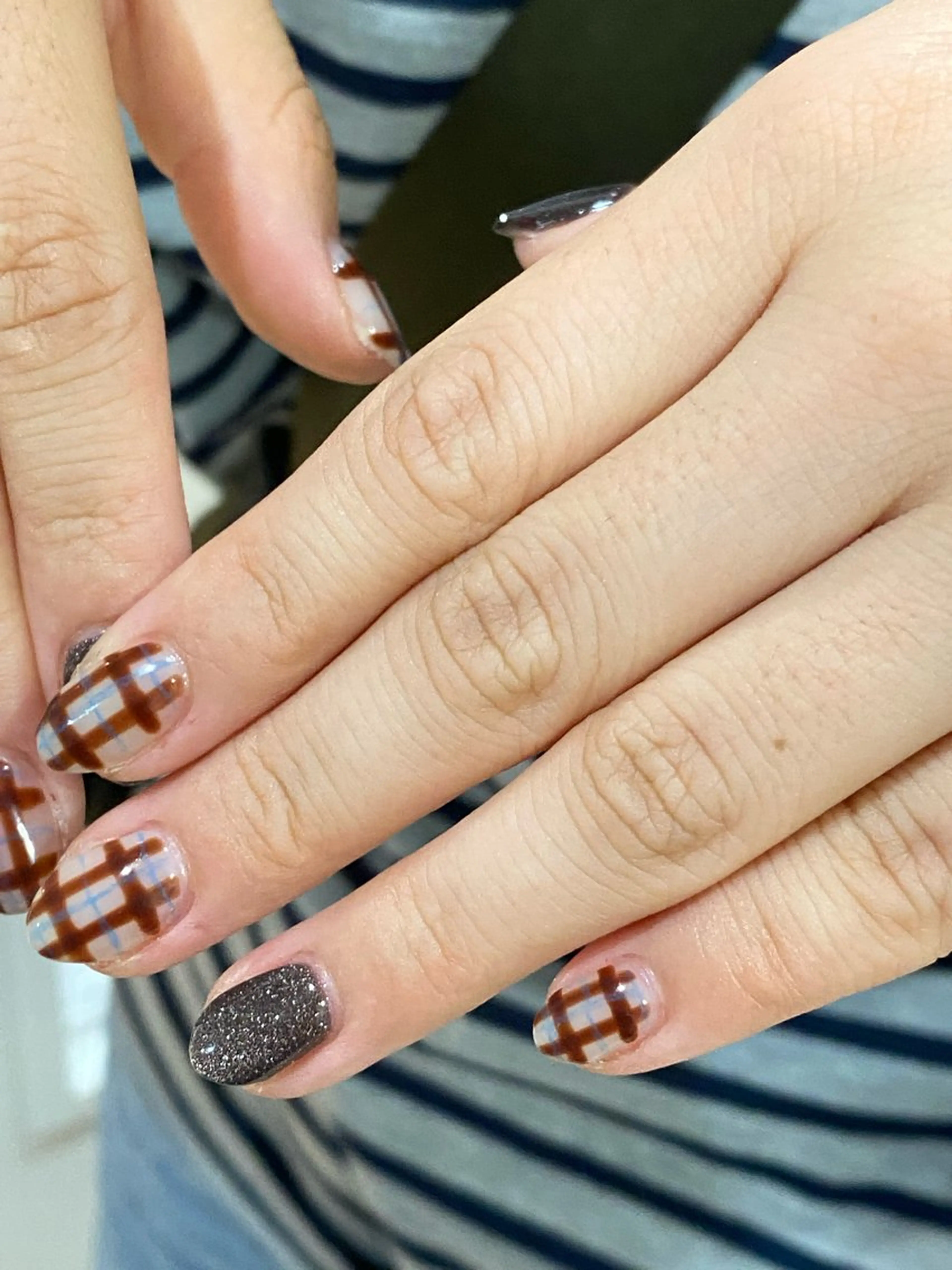 ネイル フレンチネイル グラデーション 氷ネイル・うるうるネイル 韓国ネイル マグネットネイル ハンドネイル Bianca 今池店 Nishikawaのマツエク・マツパデザイン