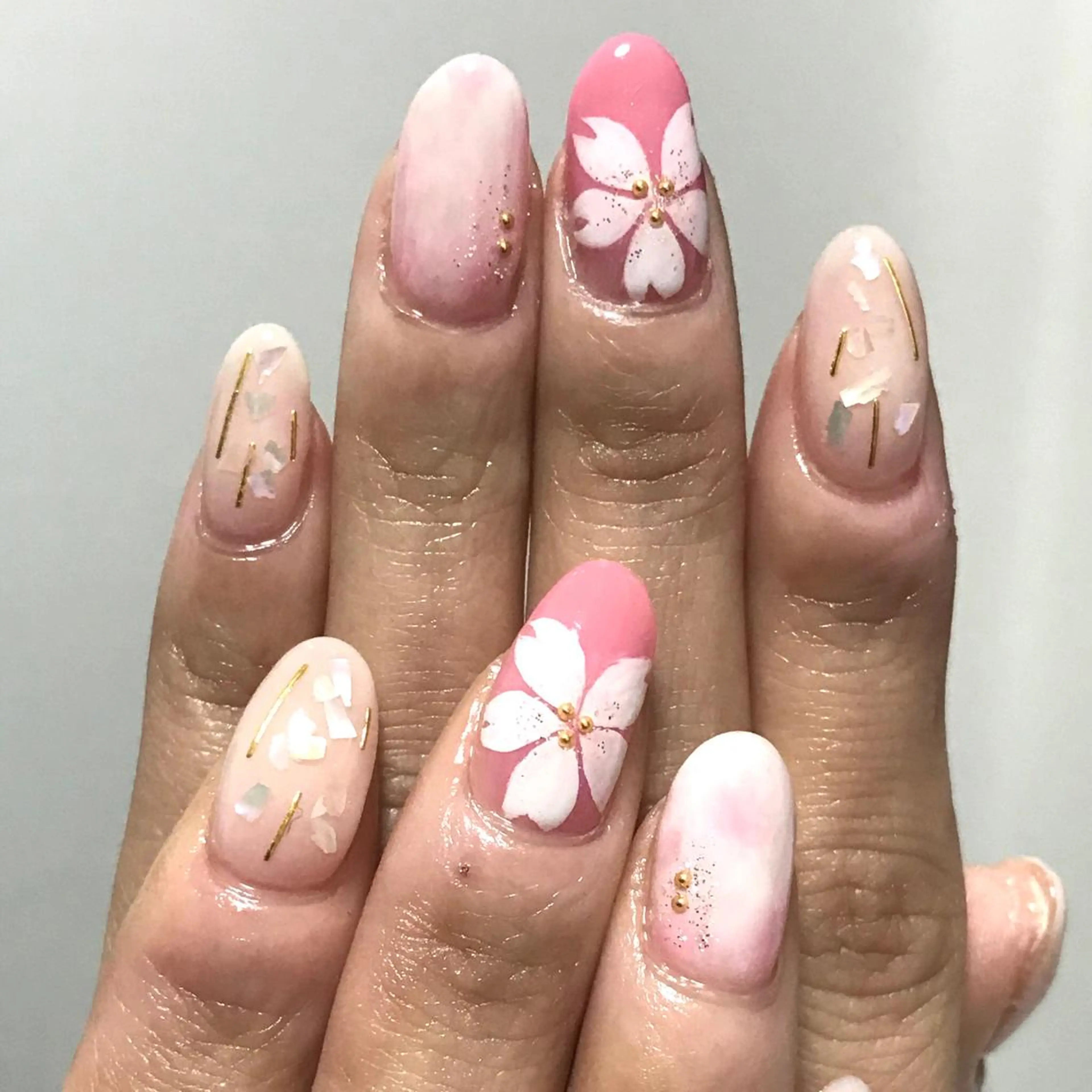 ネイル 桜ネイル ニュアンスネイル ステラ marikominoのネイルデザイン