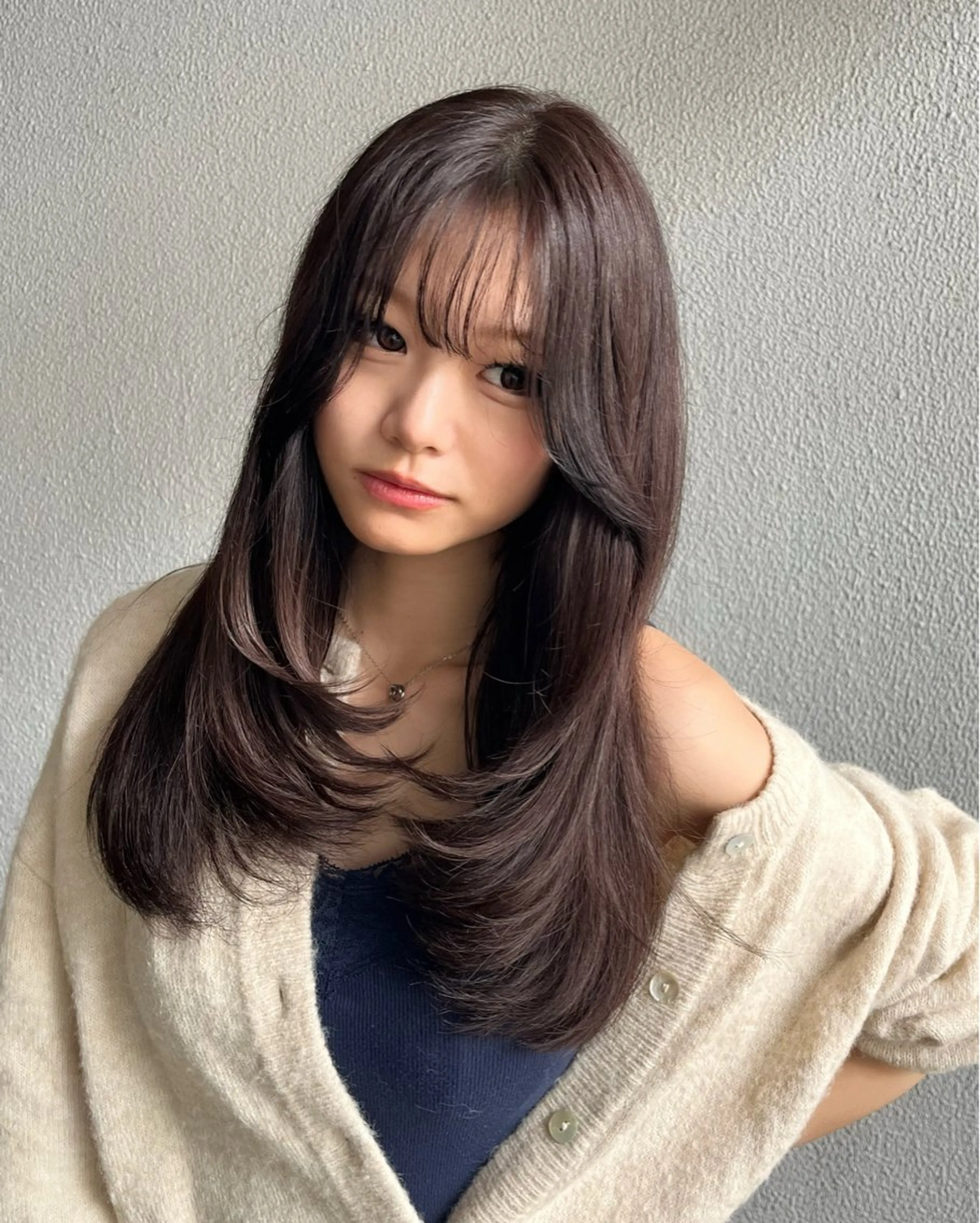 セミロング カラー レイヤーカット パーマ/縮毛矯正 /かわいい/せき🫧のヘアスタイル