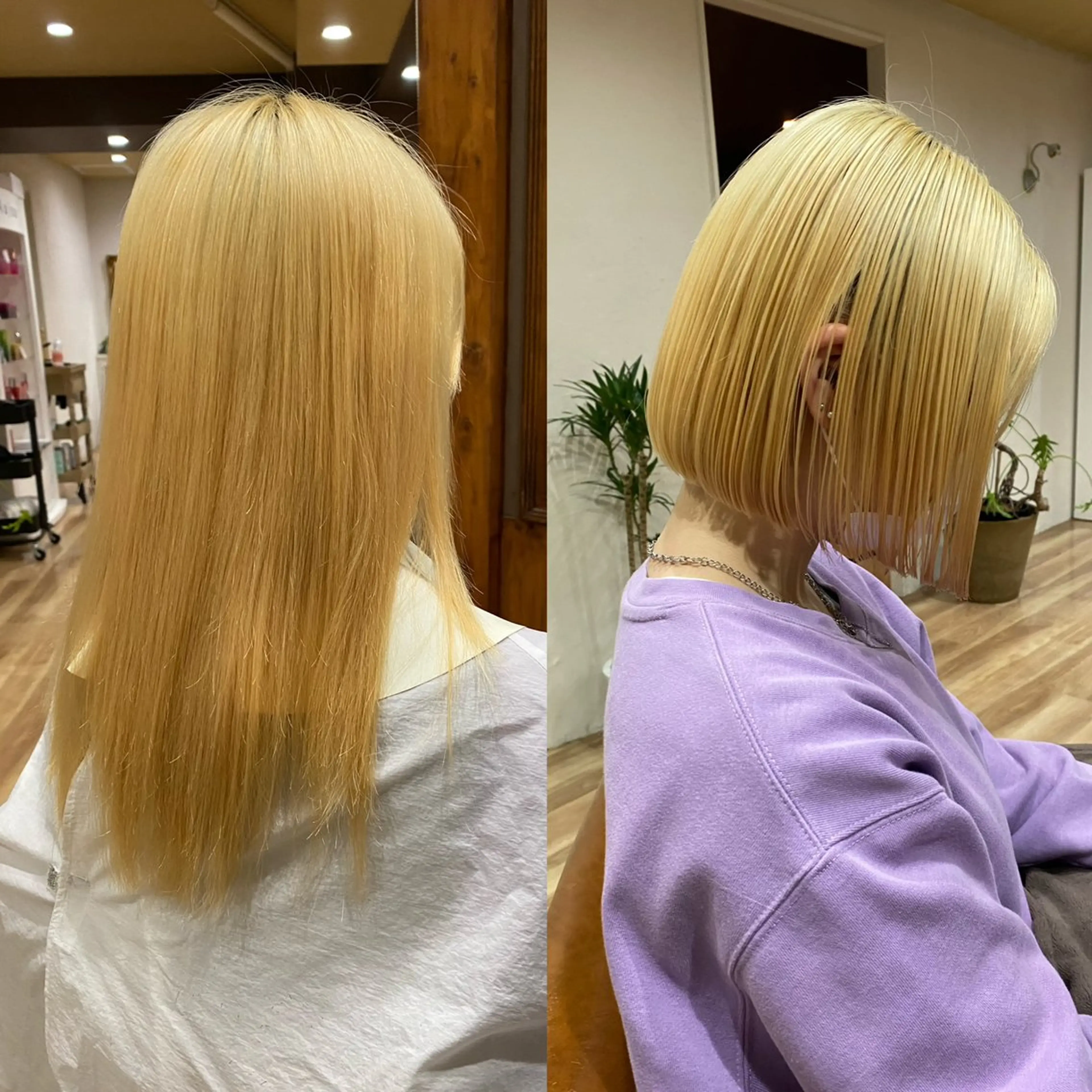 ショート カラー ワンレンボブ ボブ カット ヘアカラー トリートメント 東田 恋のヘアスタイル