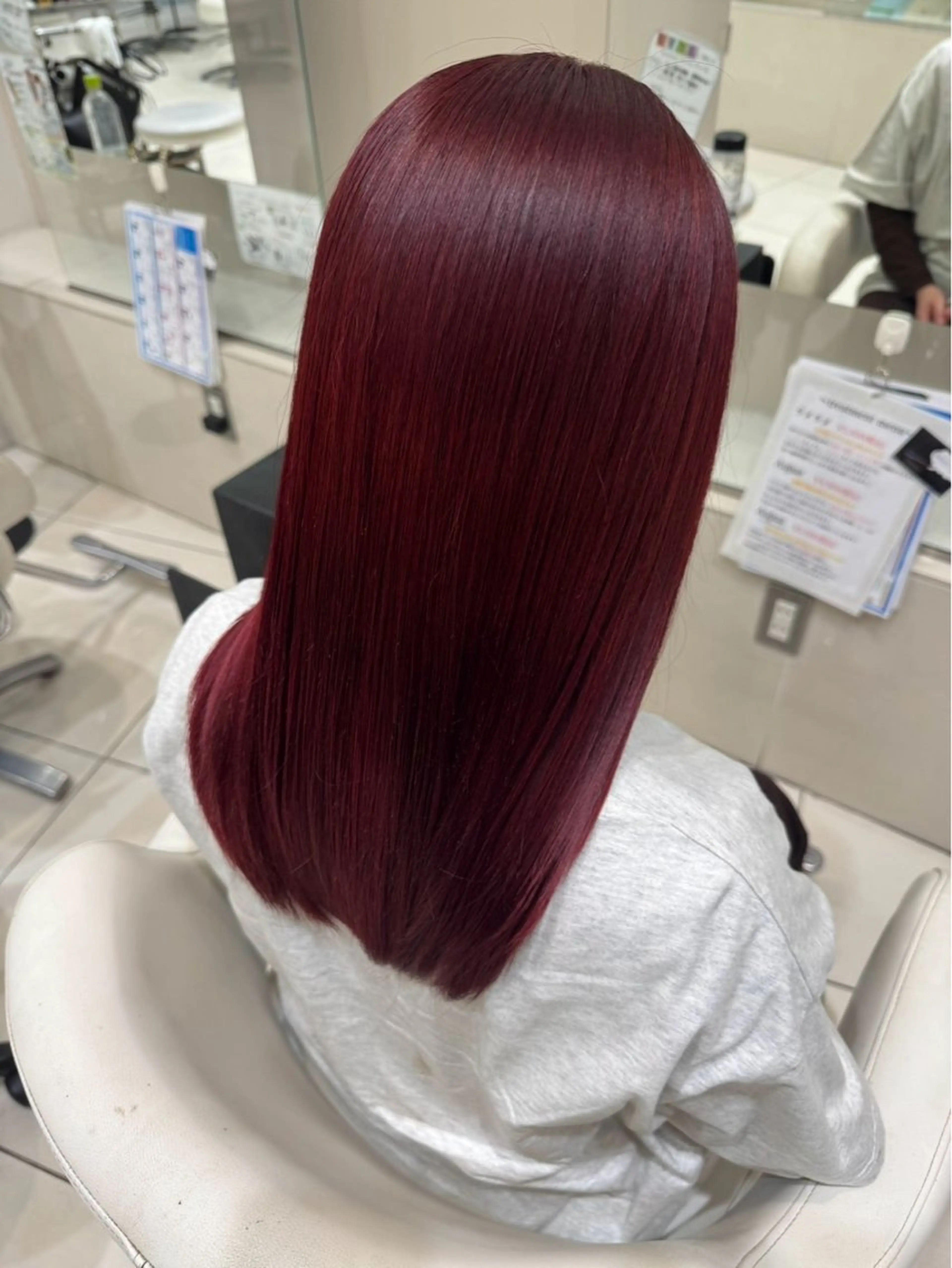 カラー ブリーチ ダブルカラー ブリーチなしカラー 艶髪/ブリーチなし Wカラー🌺yuiのヘアスタイル