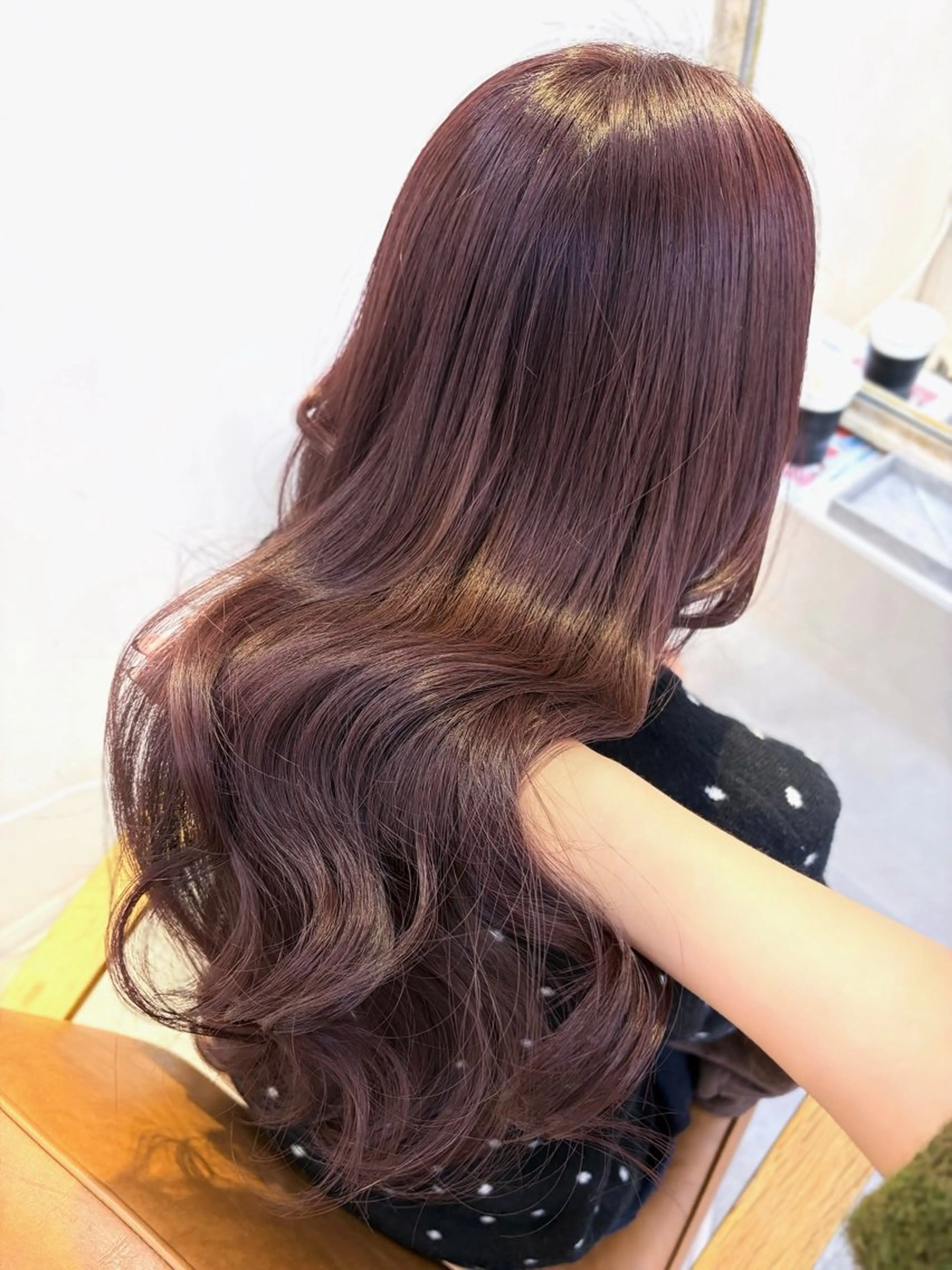 ロング カラー 透明感カラー ラベンダーカラー ラベンダーピンク ピンクカラー 髪質改善 カット ヘアカラー トレンド韓国モテヘア Natsuki🌛のヘアスタイル