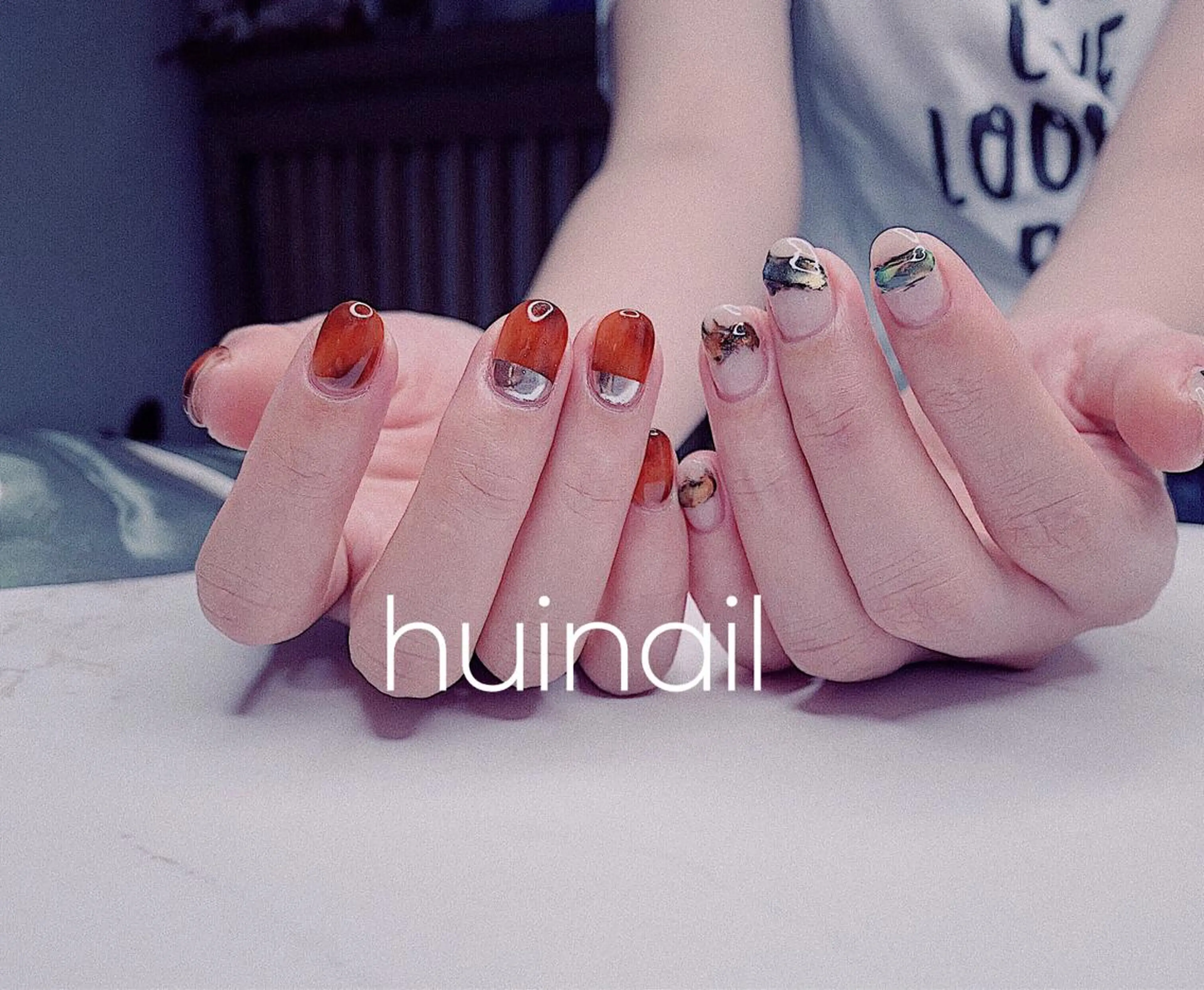 ショート めぐみのネイルサロン スタッフ練習のネイルデザイン