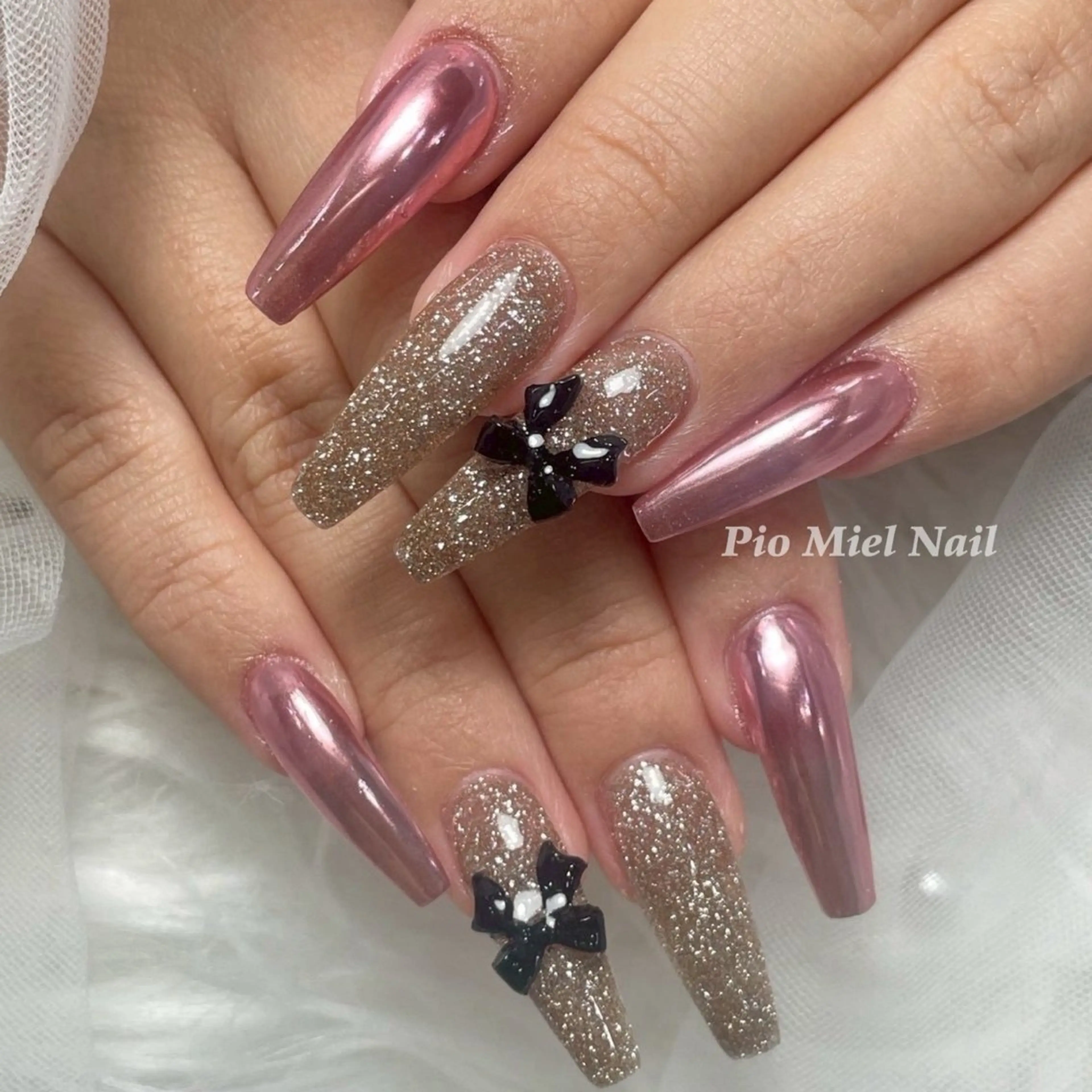 ネイル ハンドネイル HANA 長さだしのネイルデザイン