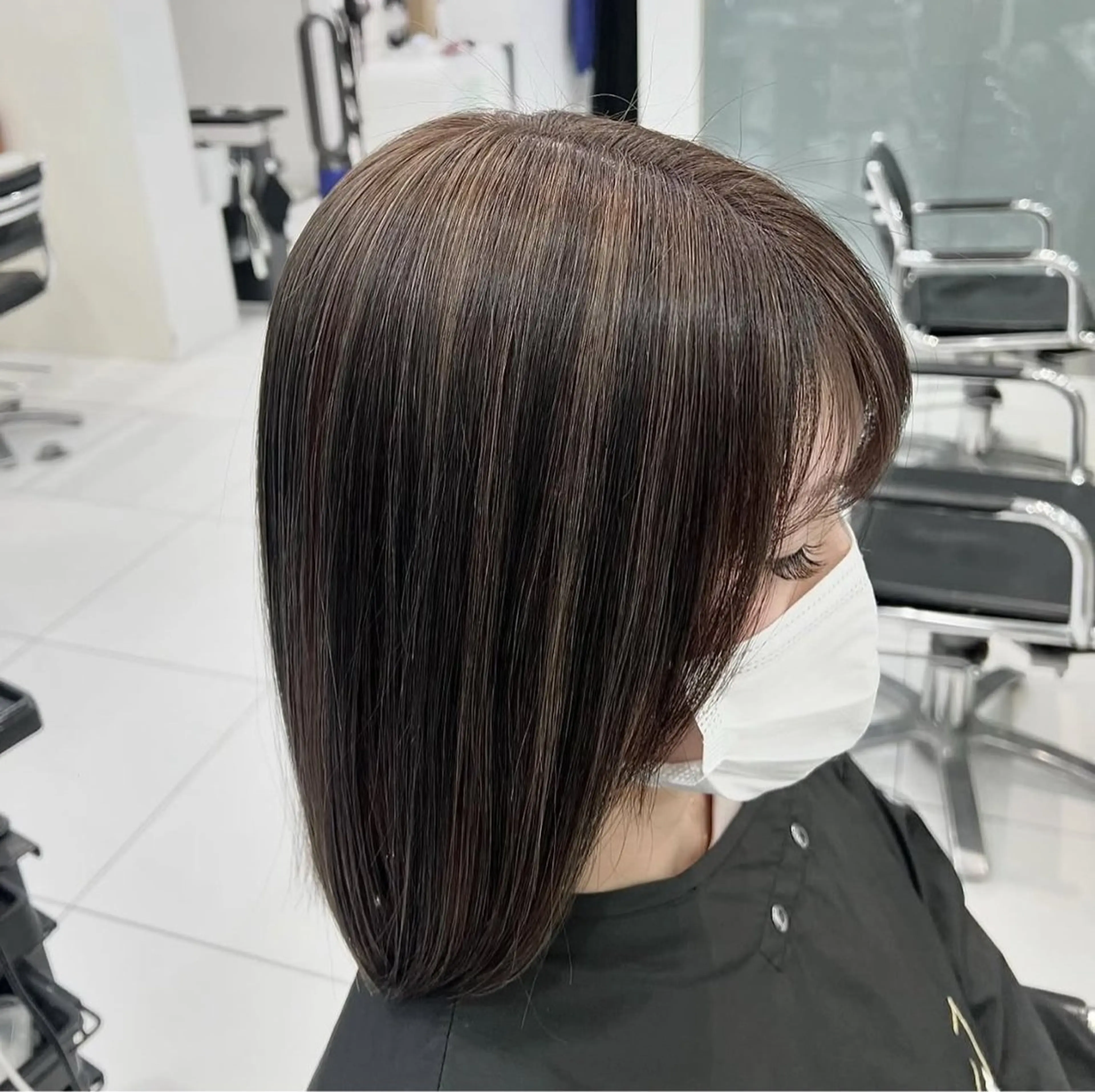 ミディアム カラー ハイライトカラー ハイライト リコ🪐レイヤー モデル募集のヘアスタイル