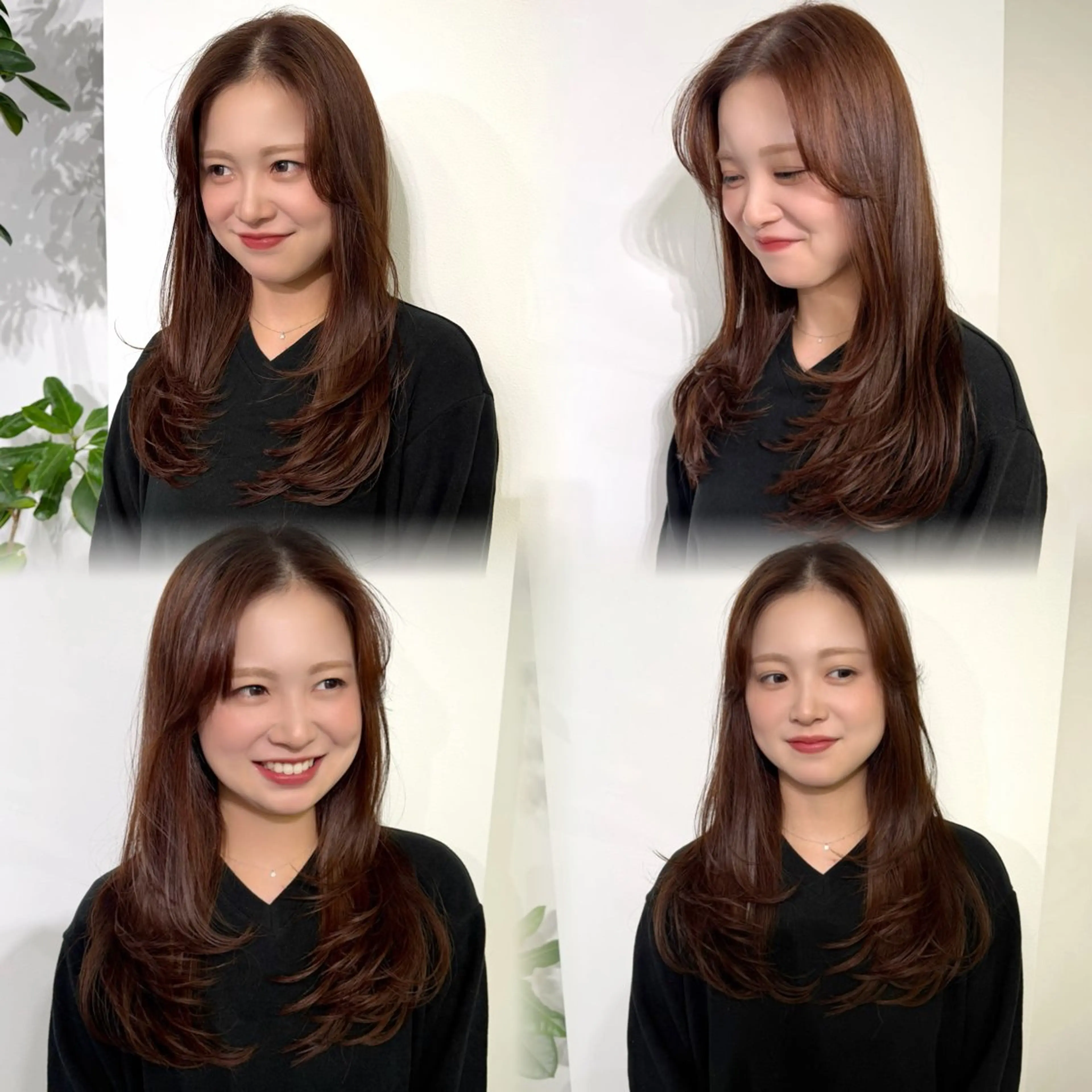 セミロング 髪質改善 縮毛矯正 トリートメント 酸性ストレート カット ヘアカラー 髪質改善/艶カラー /透明感/石田桃子のヘアスタイル