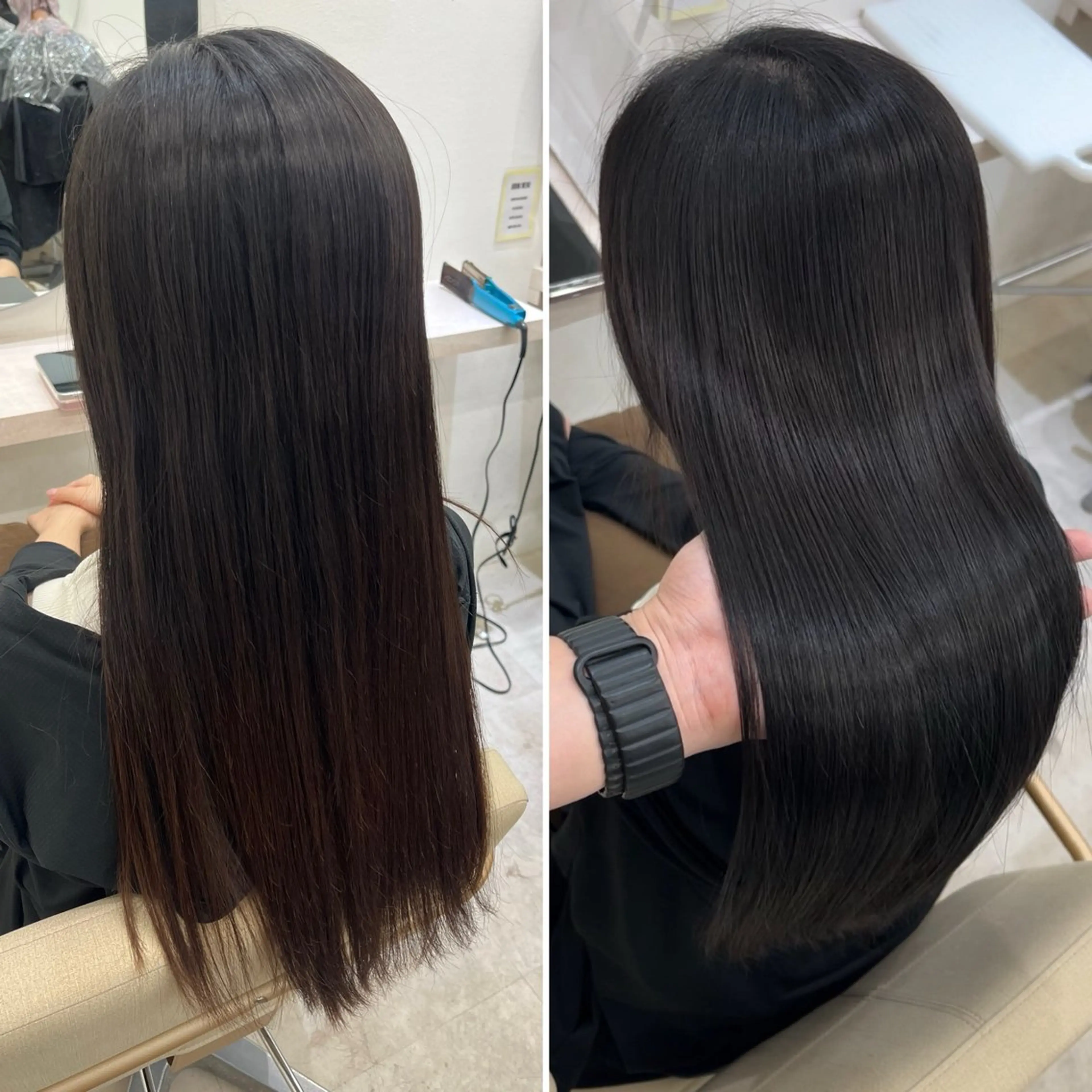 ロング カット ヘアカラー 縮毛矯正 トリートメント 髪質改善/縮毛矯正 梅田茶屋町/西尾祐作のヘアスタイル