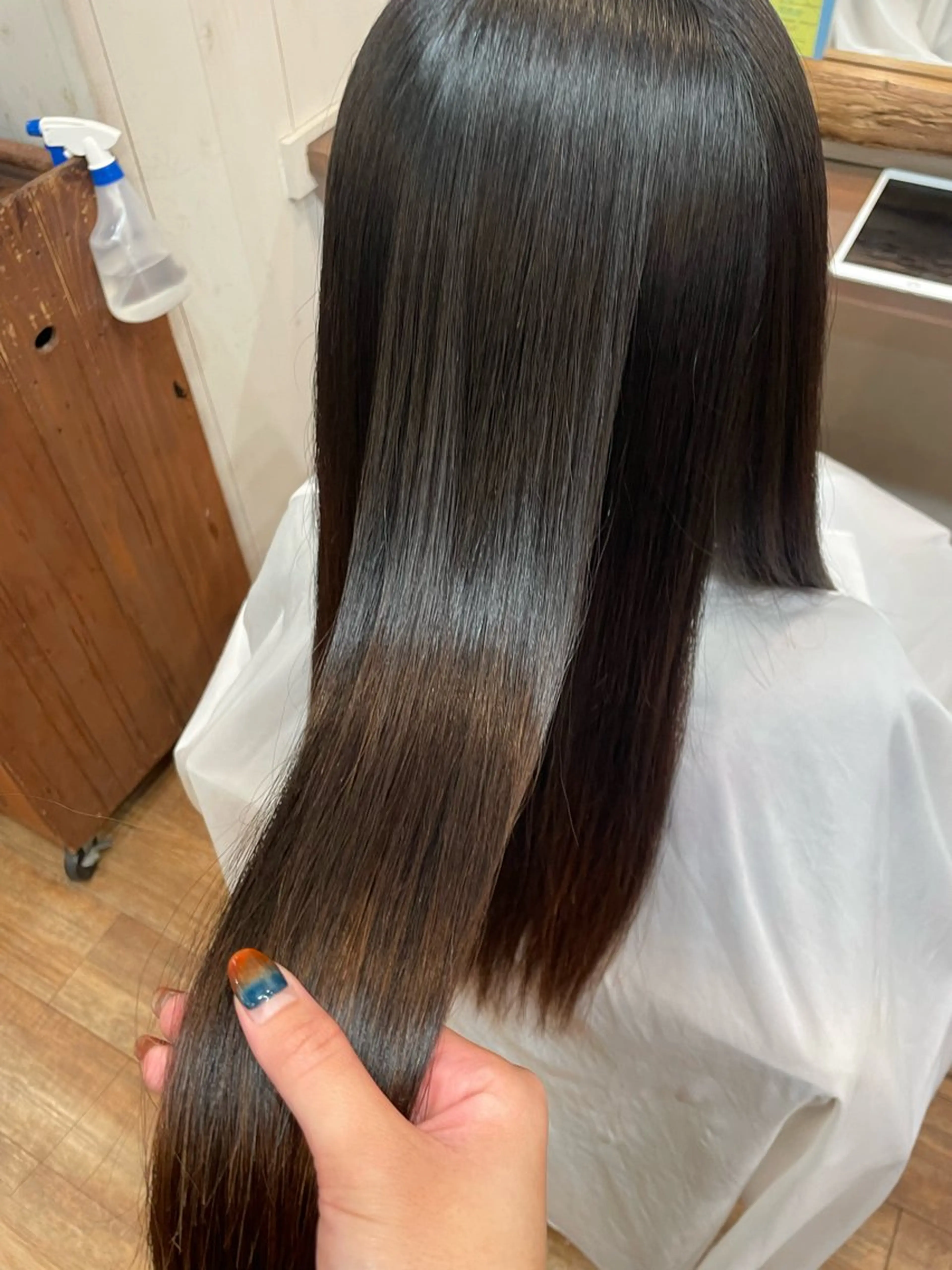 ロング 縮毛矯正 縮毛矯正 オオシマ ミユのヘアスタイル