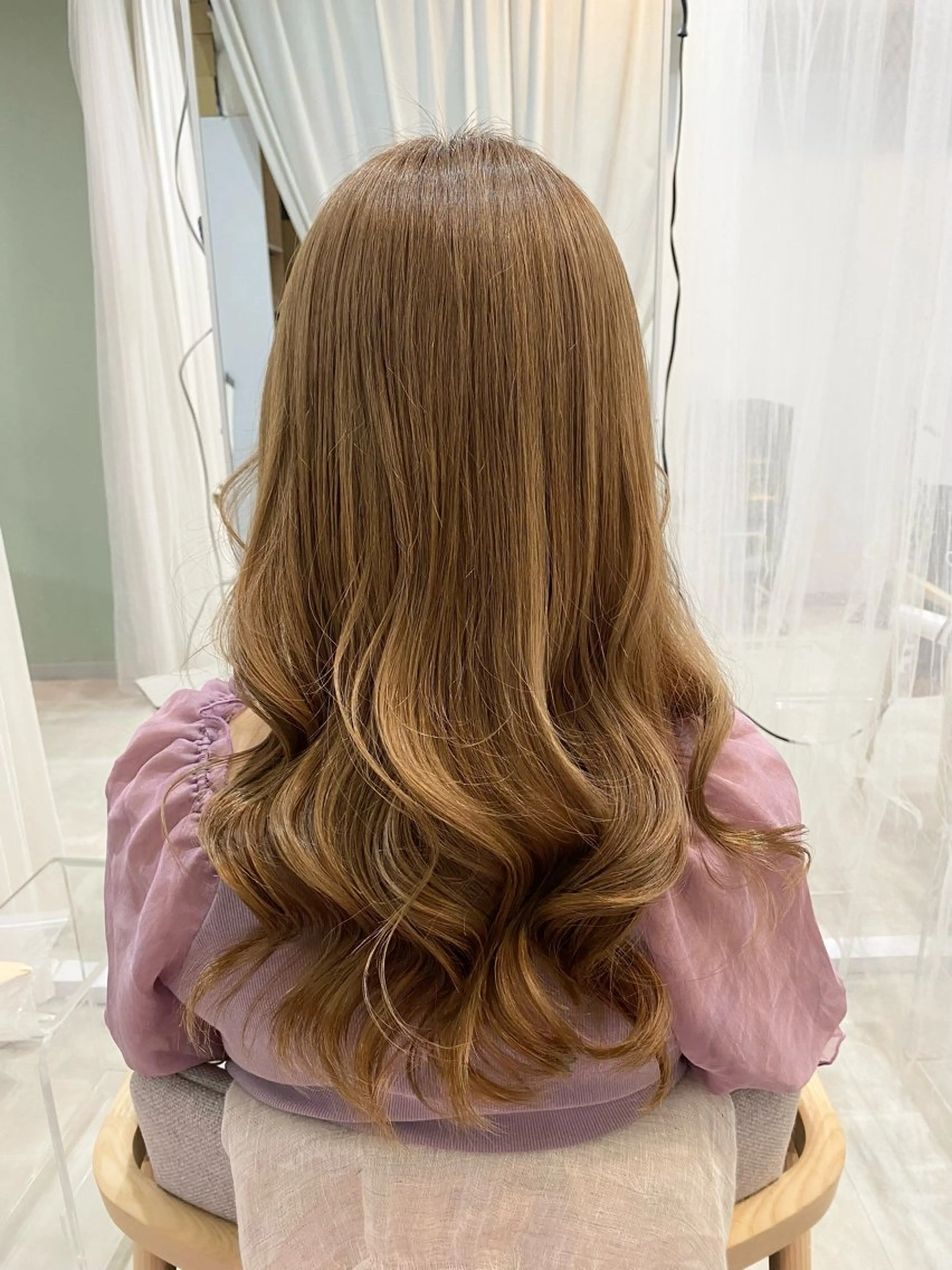 ロング カラー カット ヘアカラー 縮毛矯正 トリートメント 谷川 李奈のヘアスタイル