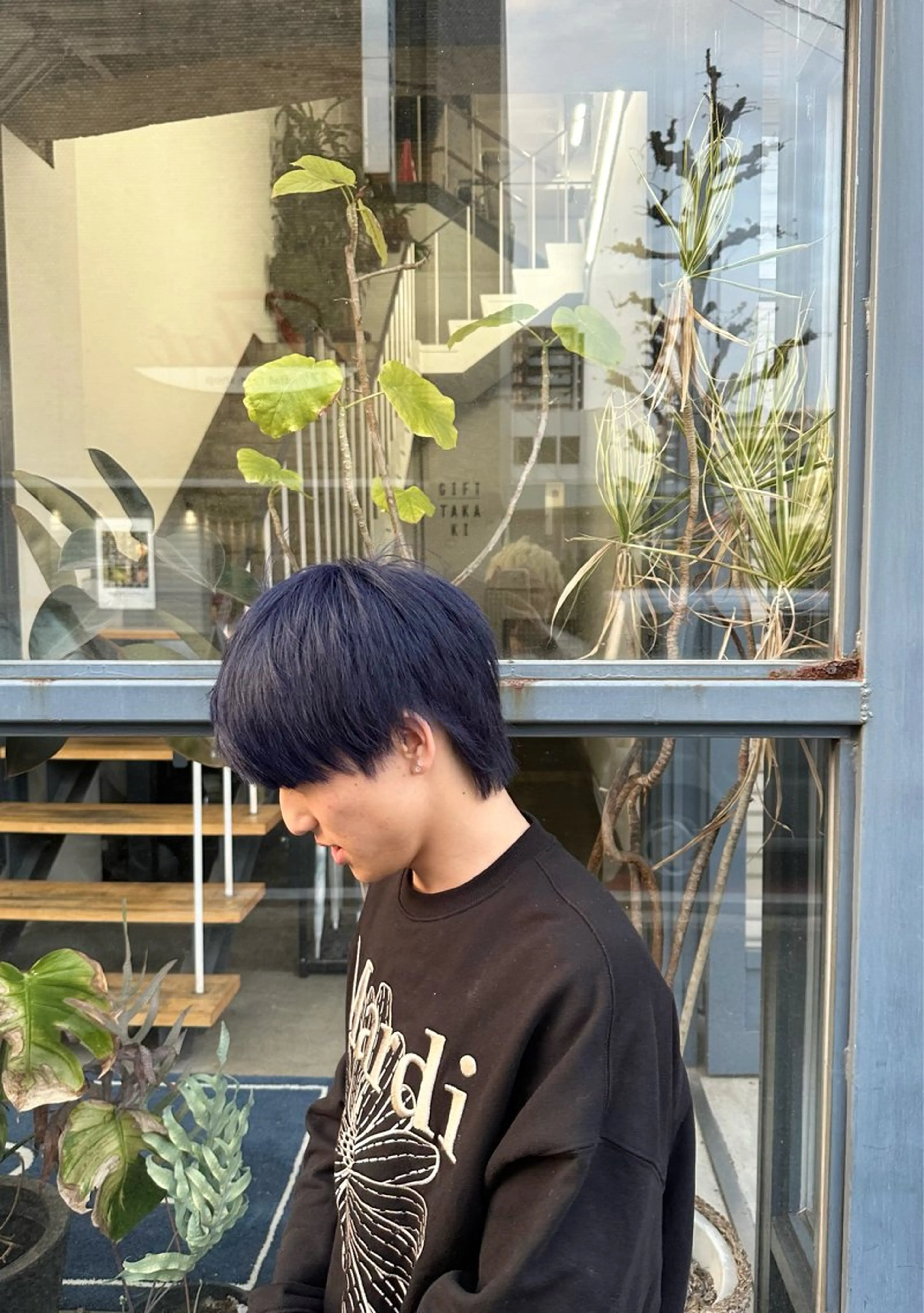 カラー ブルーカラー ネイビーカラー シルバー 後藤 嶺王のヘアスタイル