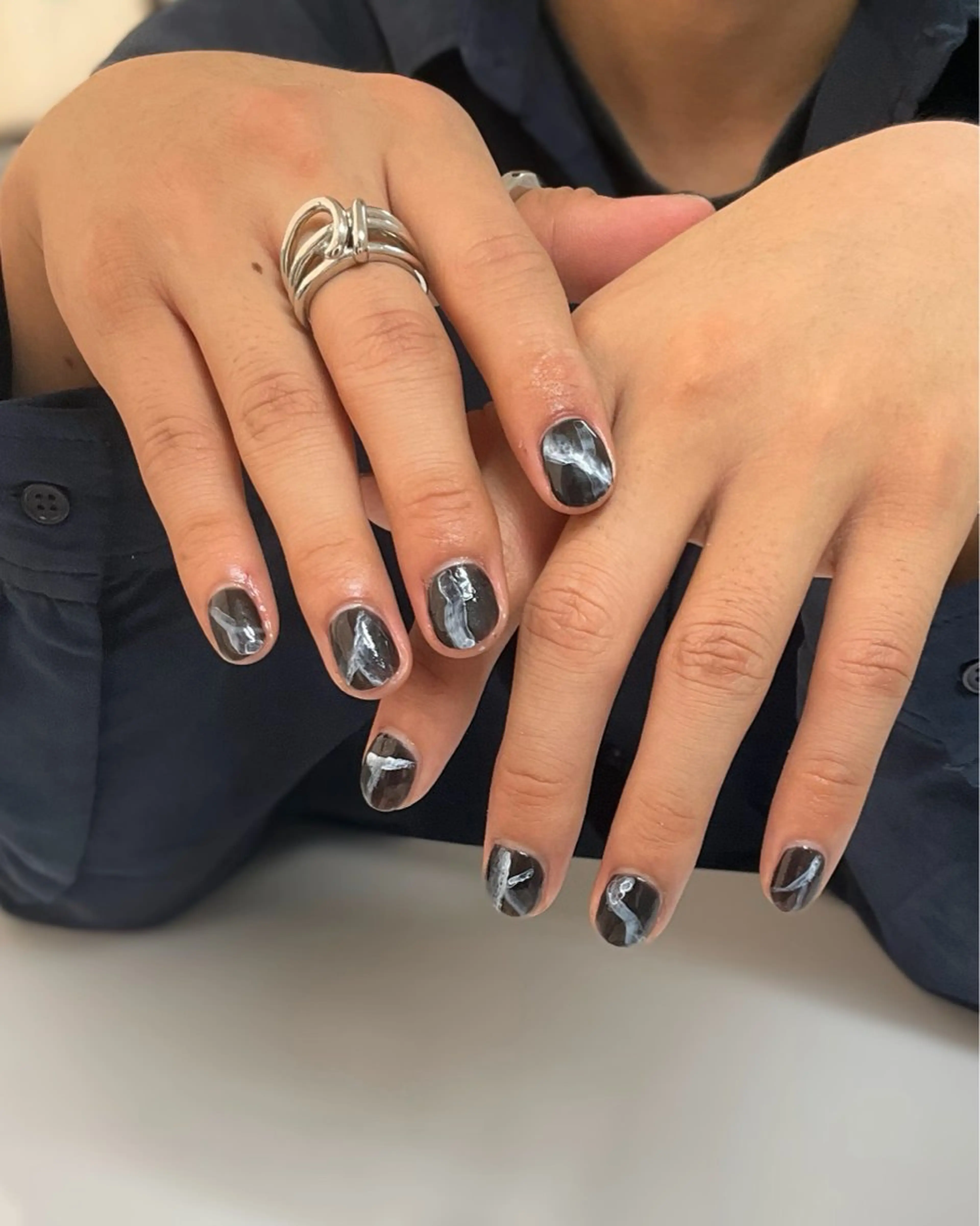 【メンズネイル】シンプルワンカラー/オフ込み˚✧₊の写真