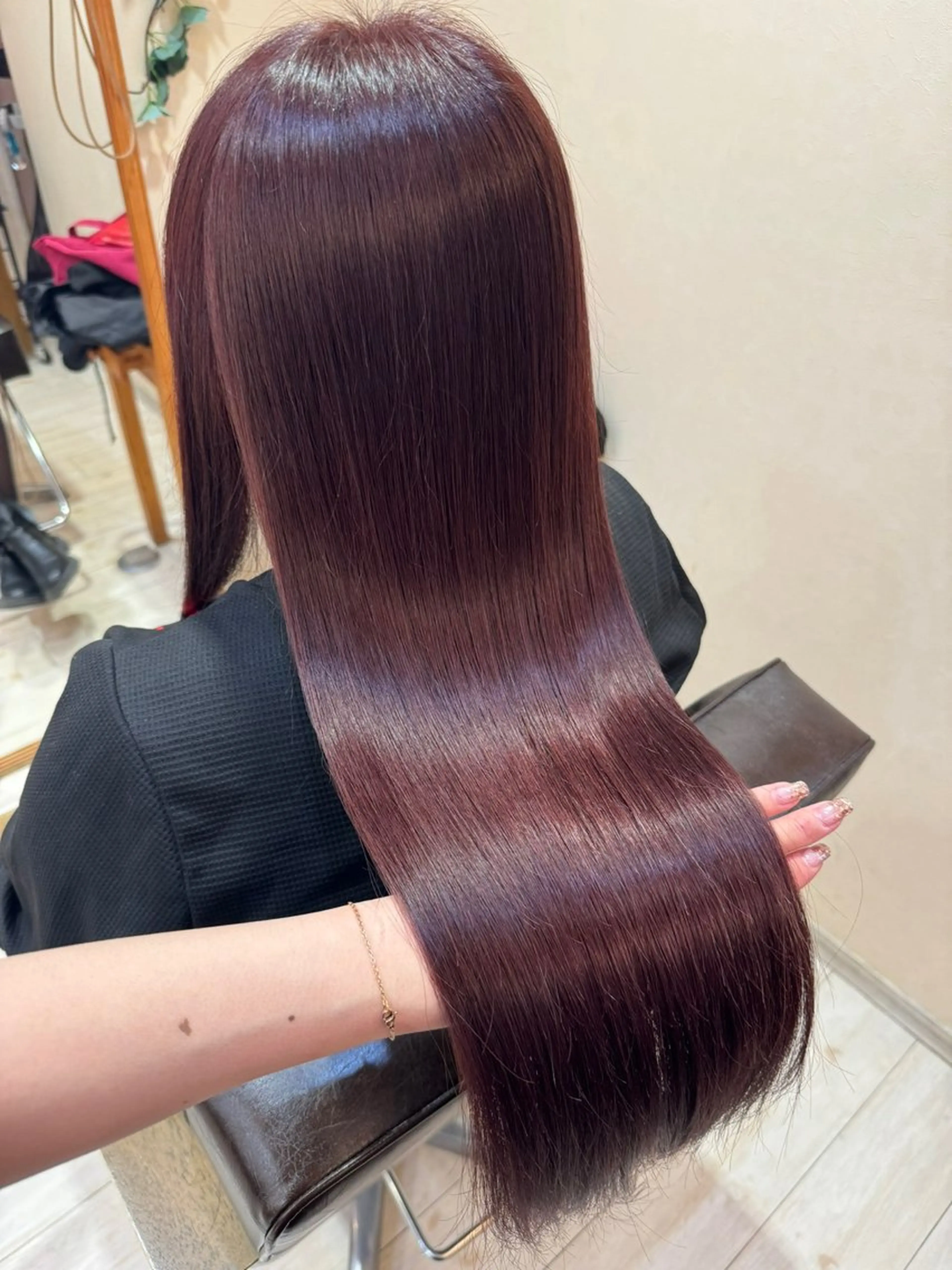 セミロング カラー 🤎韓国ヘア ベージュ まゆか🤎のヘアスタイル