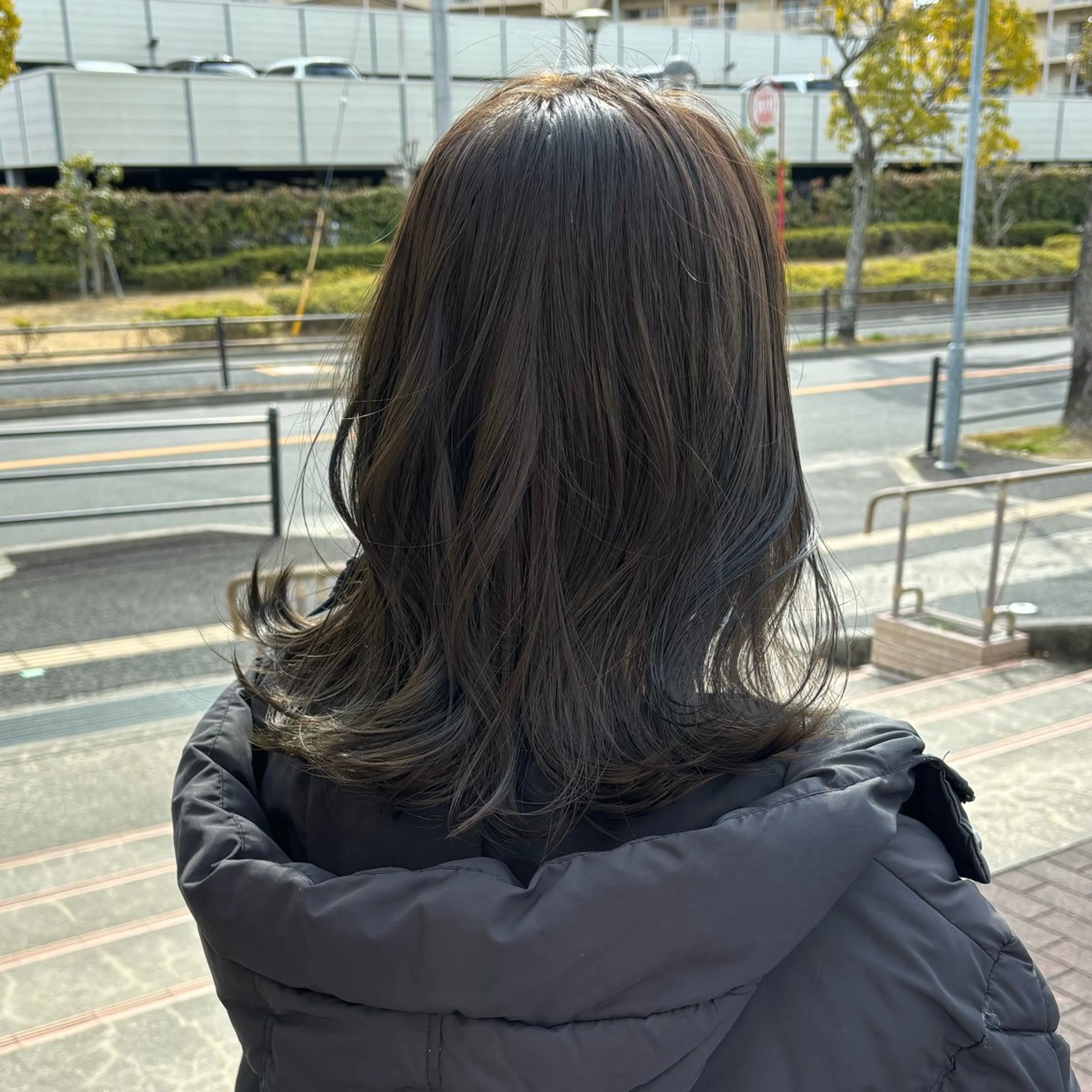 ミディアム 髪質改善 小顔カット トリートメント カット ヘアカラー トリートメント やまぐち もえかのヘアスタイル