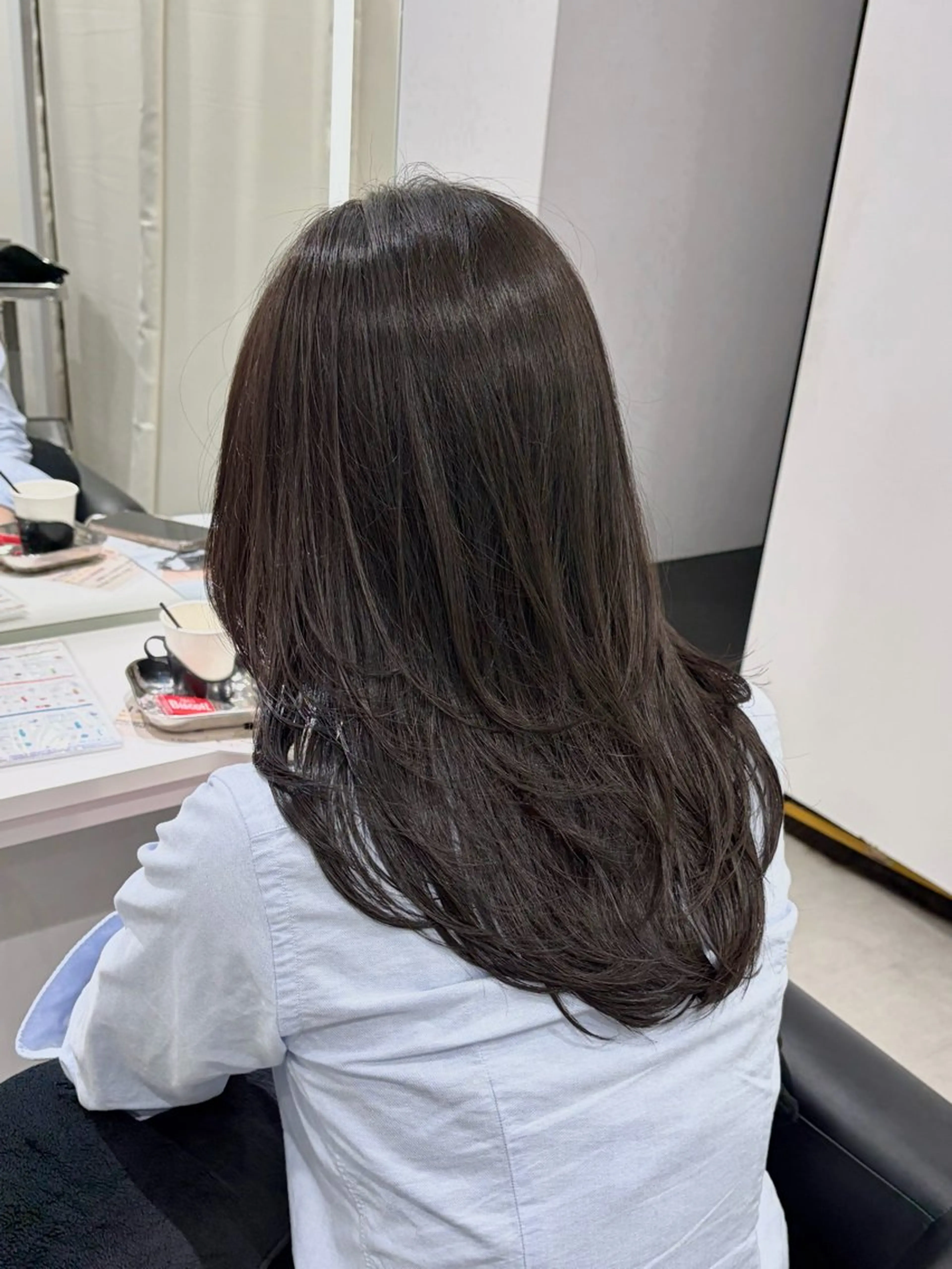 セミロング カラー カット ヘアカラー トリートメント ヘアセット グレージュ/ベージュ /経堂/sana🌱のヘアスタイル