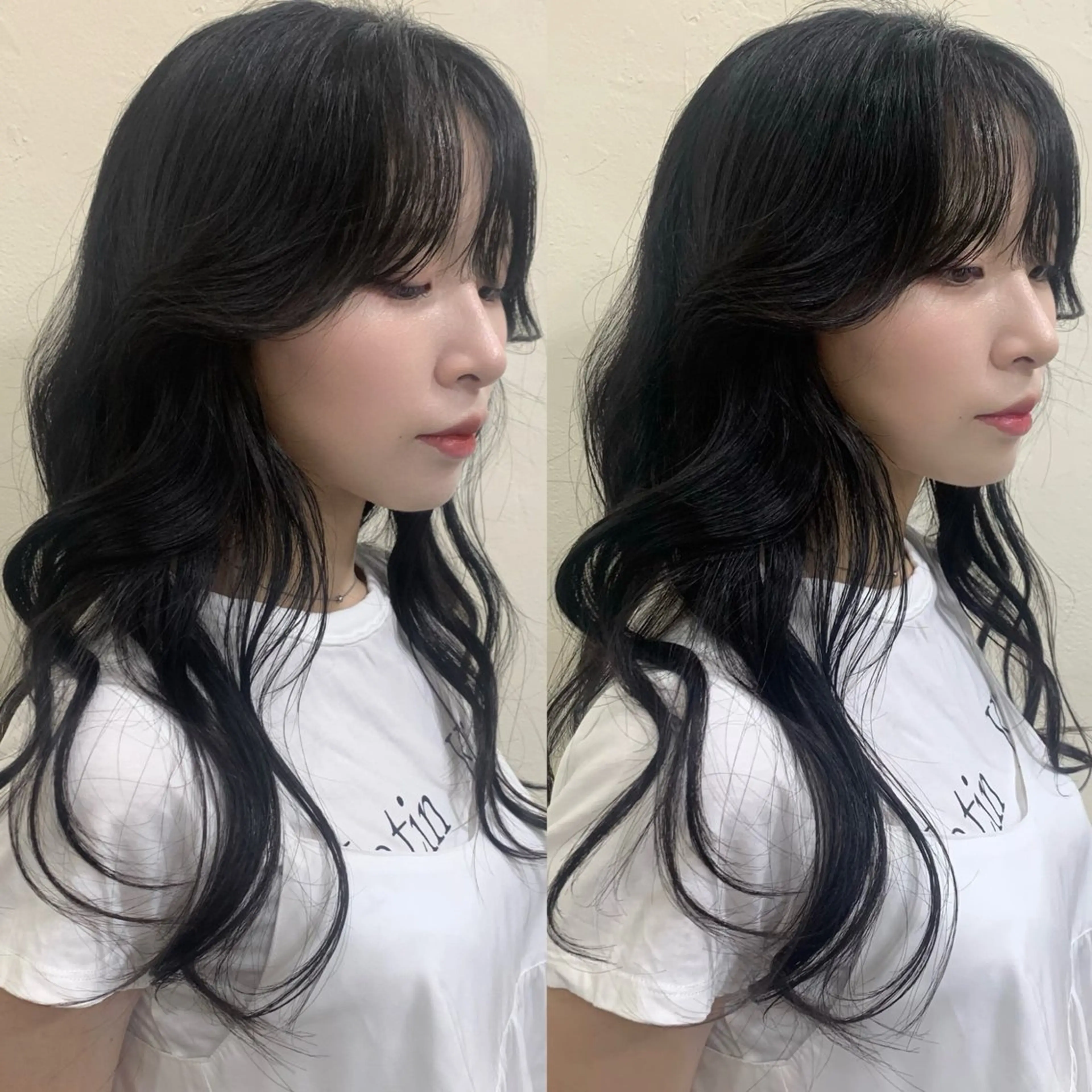 ロング 顔まわりレイヤー 韓国風ヘア レイヤーカット ワンホンヘア 長沼ゆうか /レイヤーカットのヘアスタイル