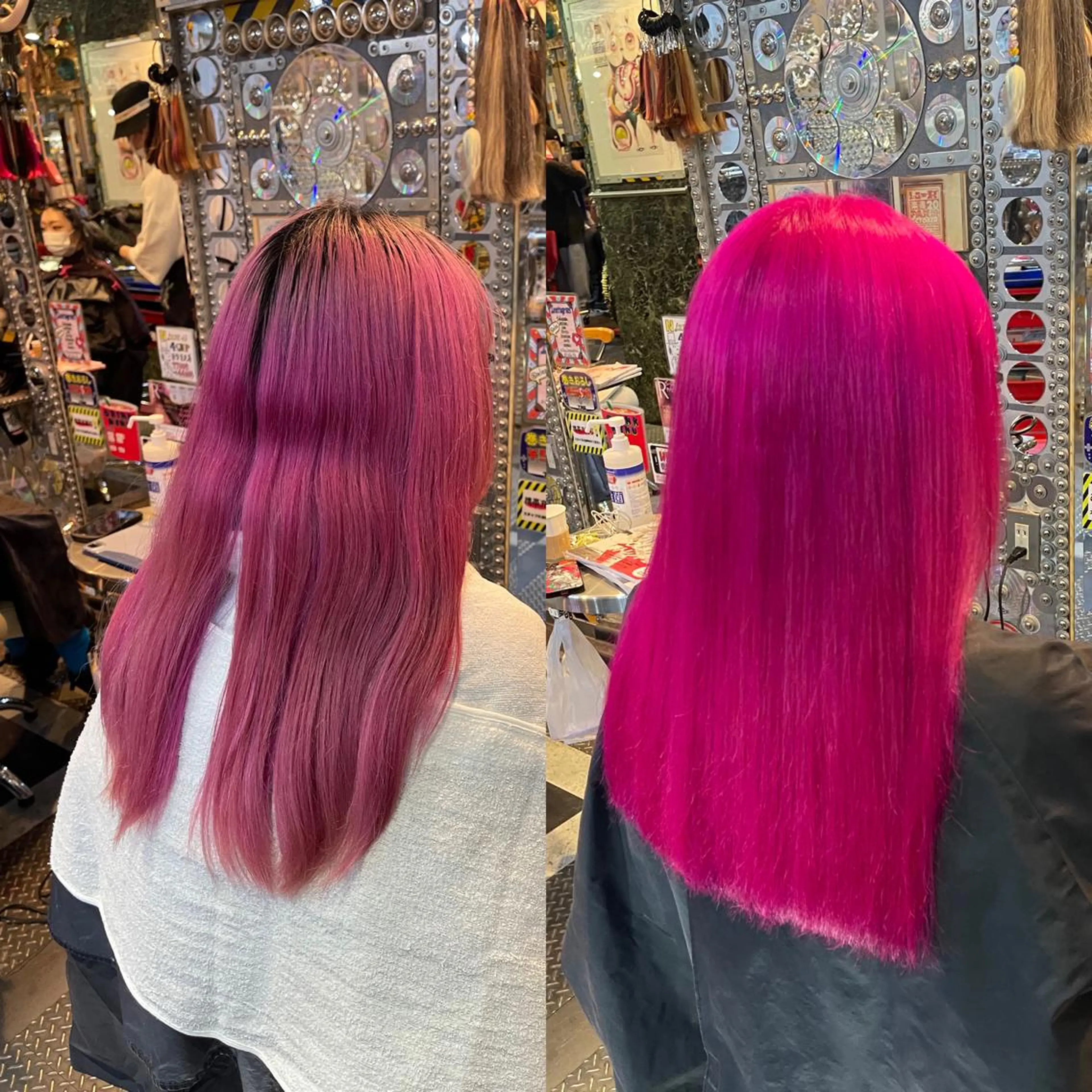 ロング カラー ヘアアレンジ ブリーチ ケアブリーチ ピンクカラー 🌈派手髪エクステ ブレイズ🌈ひろとのヘアスタイル