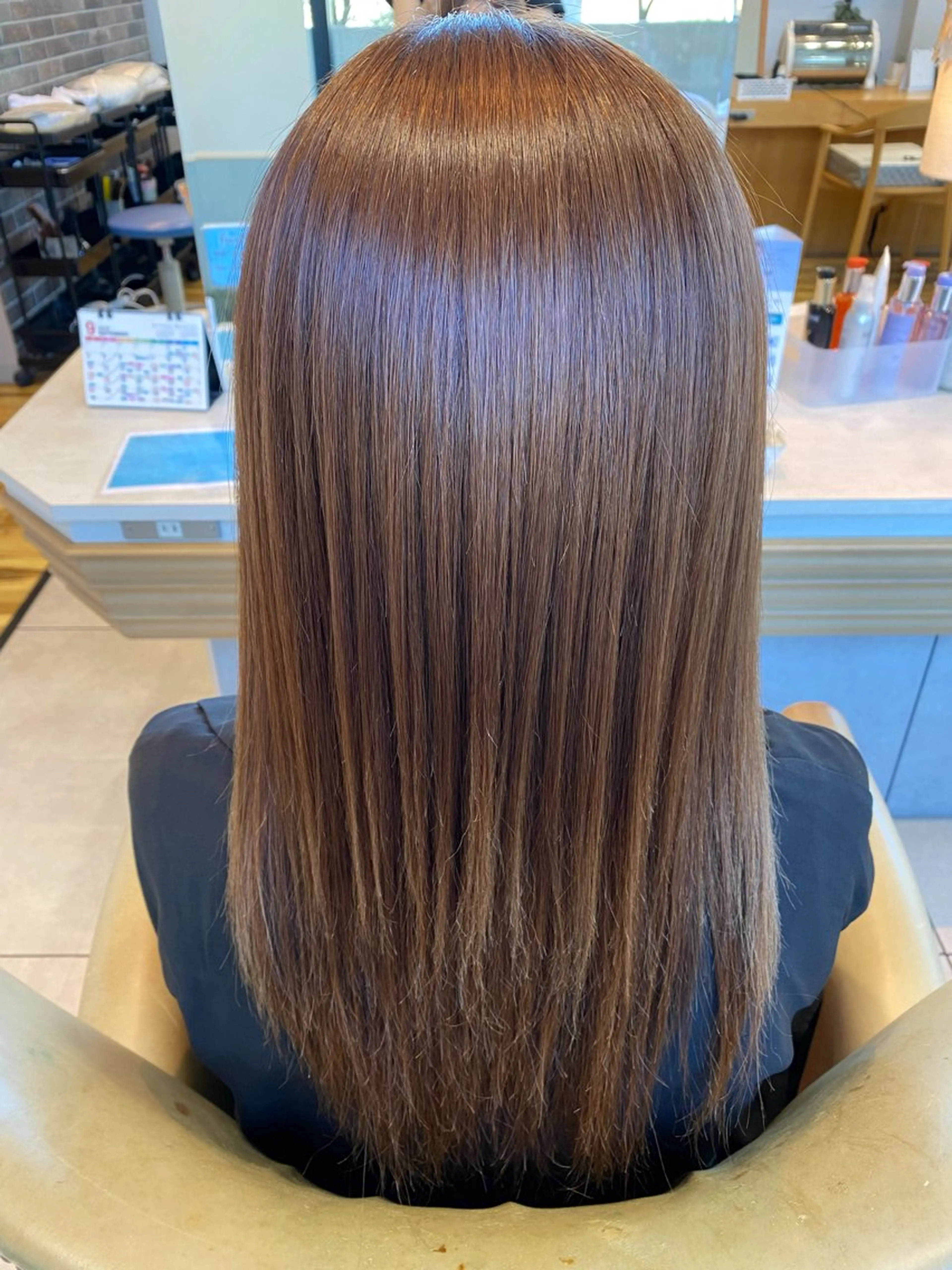 ロング 縮毛矯正 岡本 梨沙のヘアスタイル