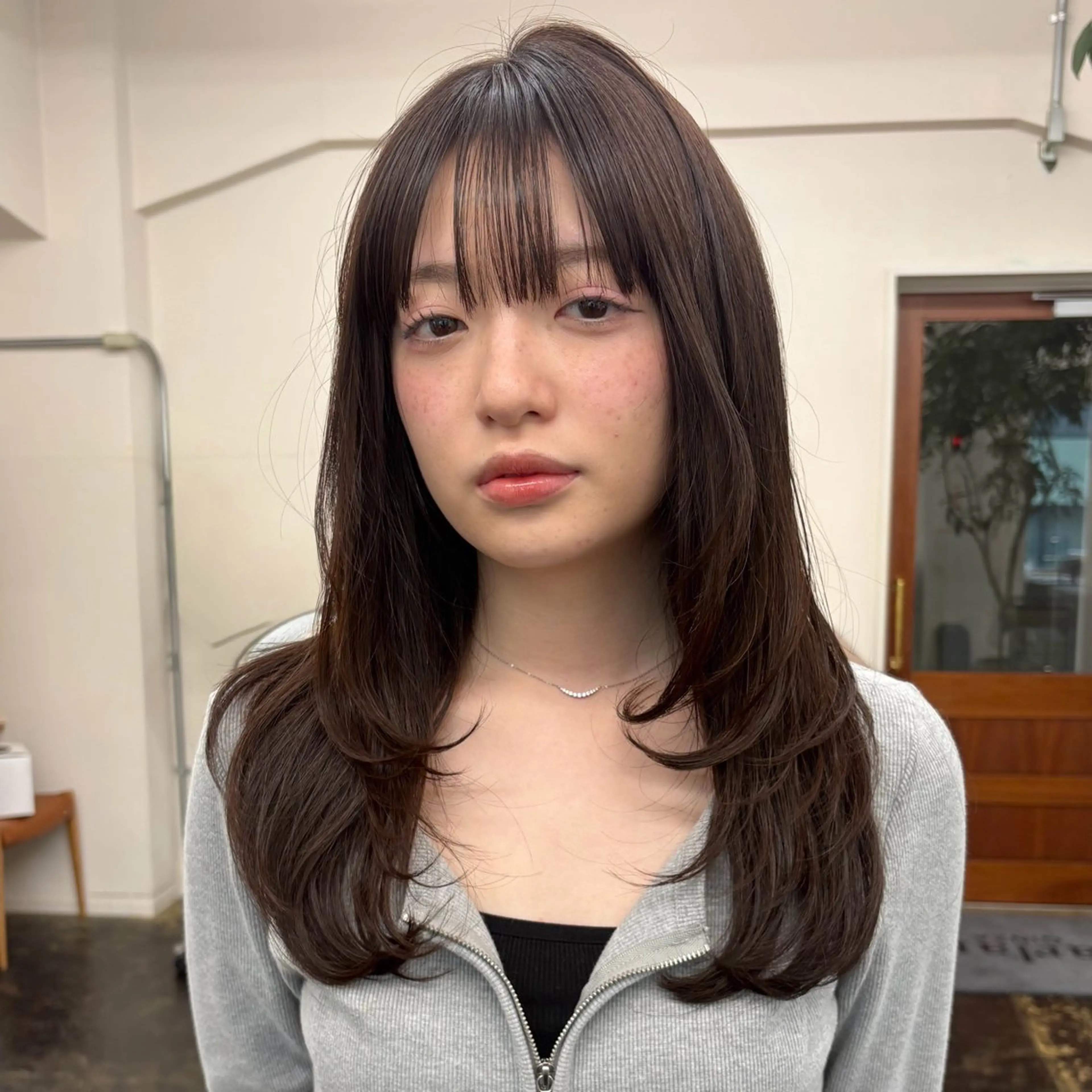 セミロング カット ヘアカラー トリートメント 透明感カラー/顔周り カット/ののか💞のヘアスタイル