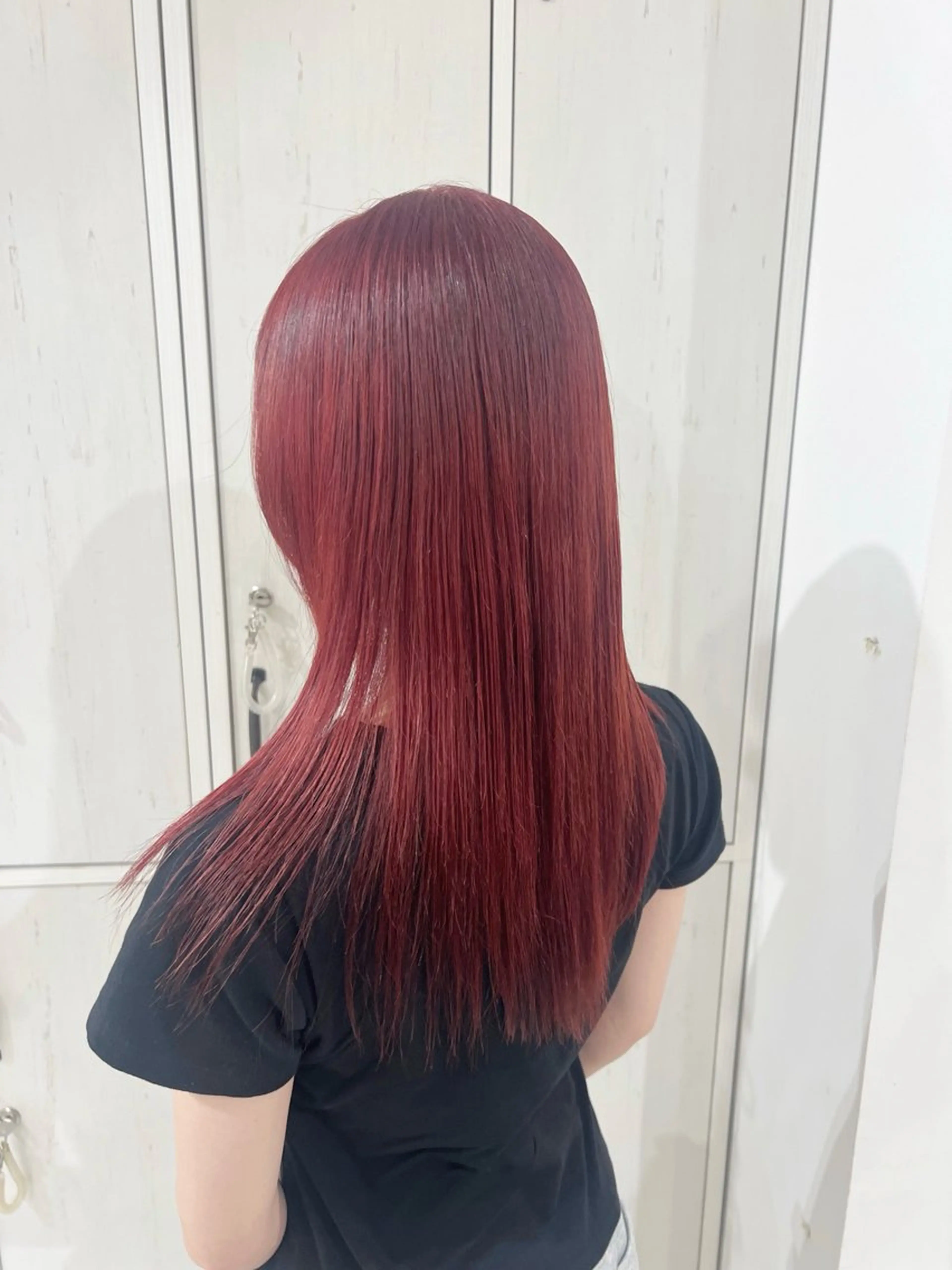 ロング カラー ブリーチ ボルドーカラー ヘアカラー 🫧ボブ/艶髪カラー 伊原修子のヘアスタイル