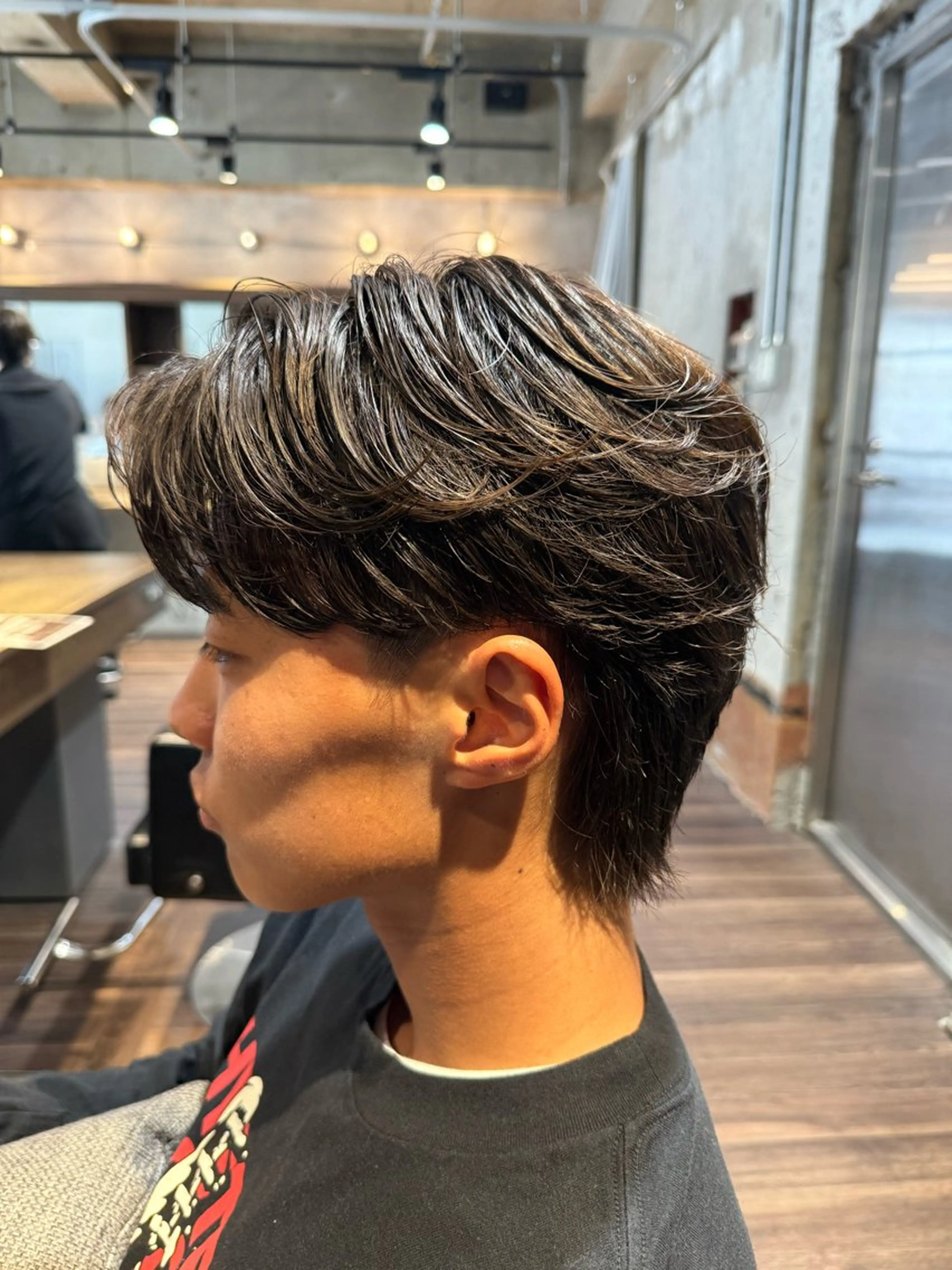 パーマ メンズ センターパート ニュアンスパーマ カット パーマ メンズ/佐藤 恒輝のヘアスタイル