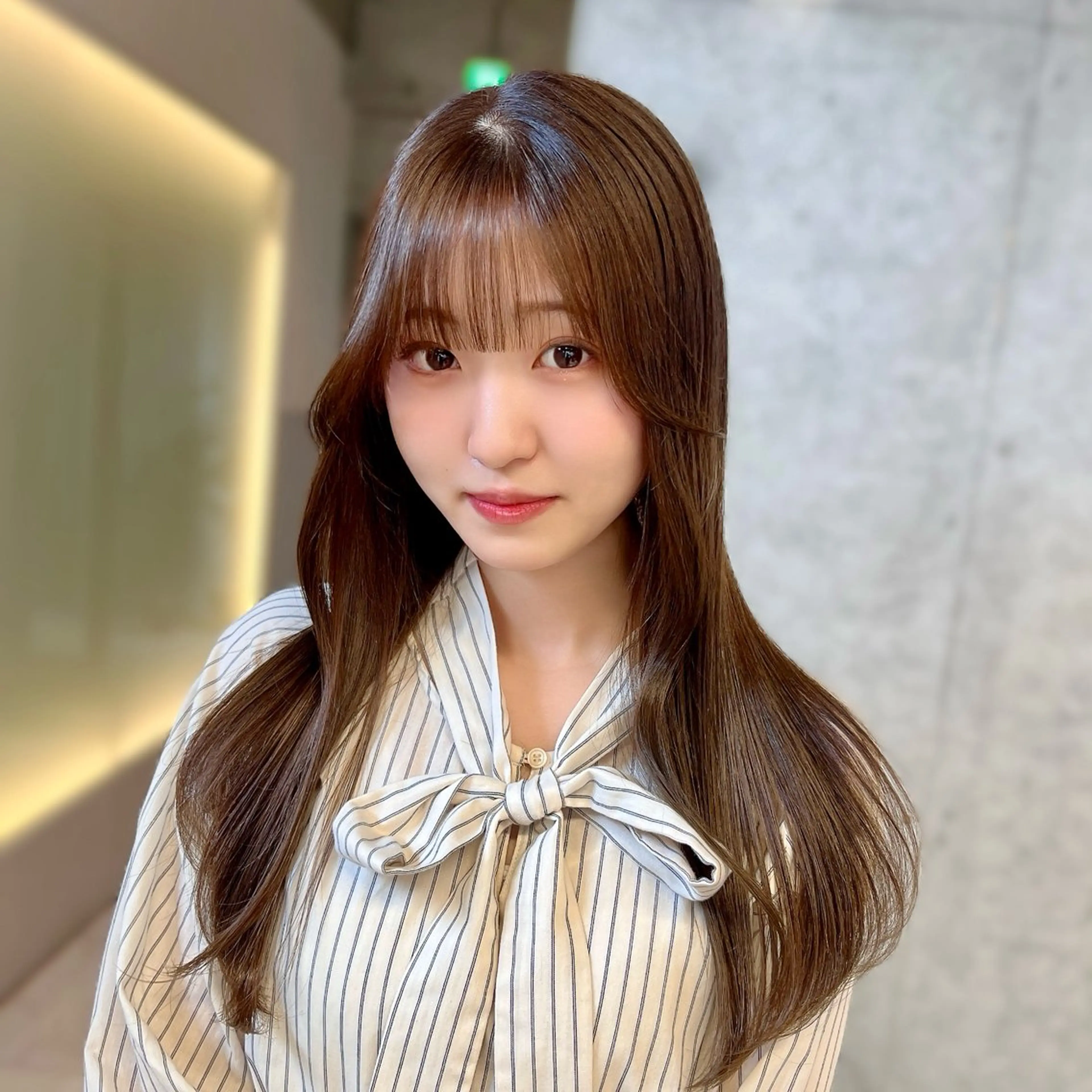 ロング カラー ブラウンカラー オリーブブラウン 髪質改善 ヘアカラー トリートメント りおな/髪質改善/ カラー /平尾のヘアスタイル