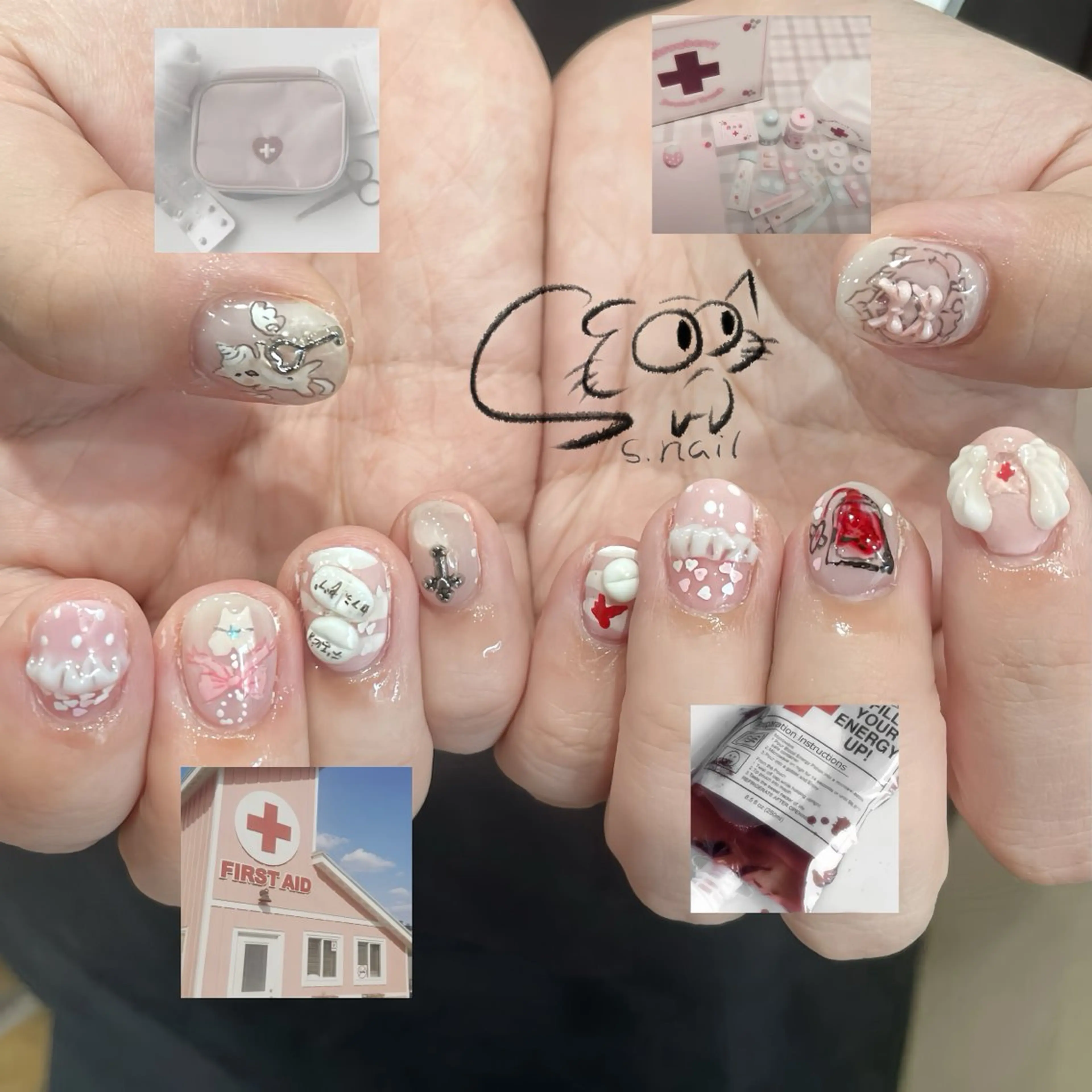 ネイル チークネイル フレンチネイル グラデーション マグネットネイル ワンカラーネイル S.nail _のネイルデザイン