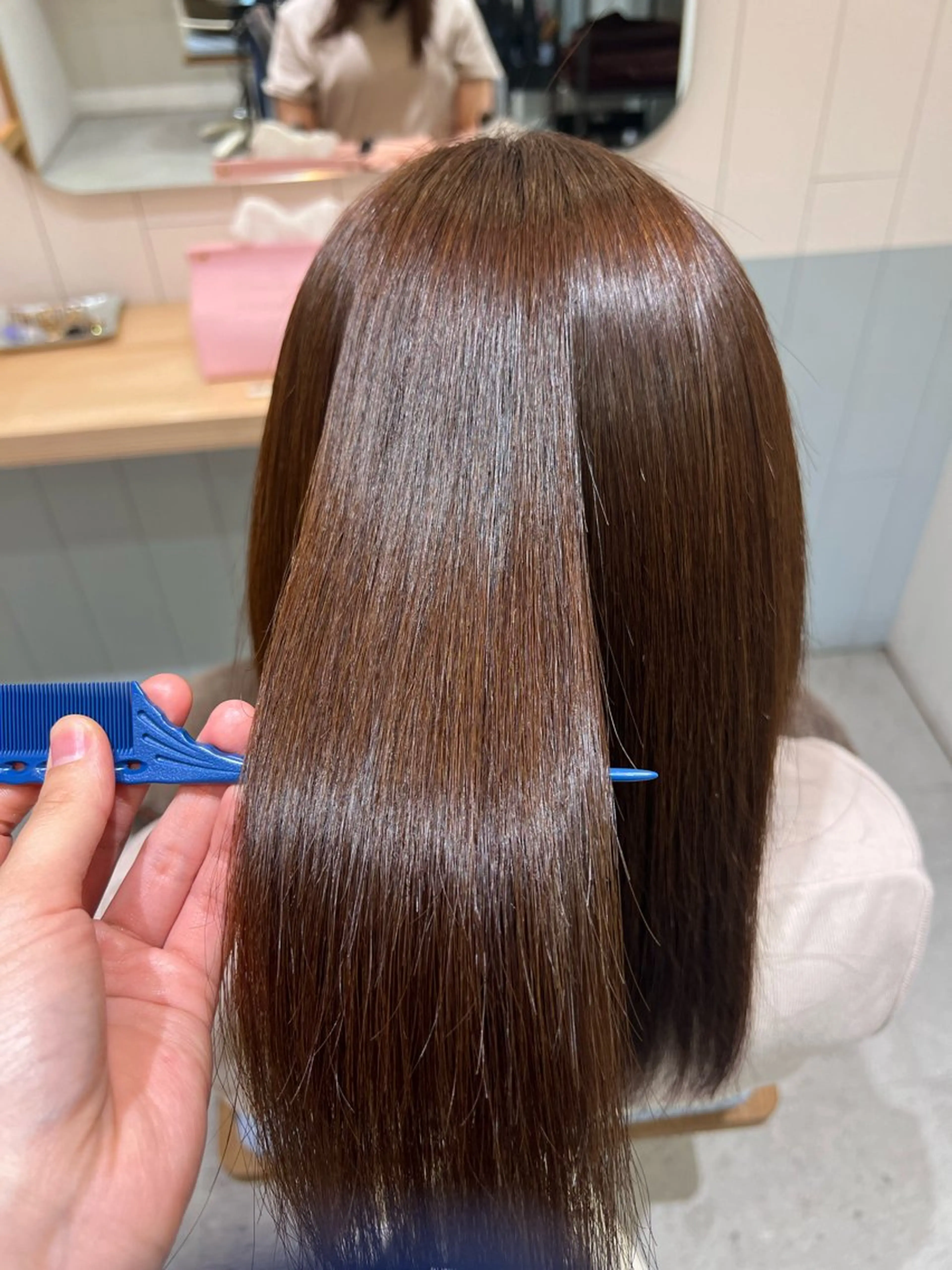 セミロング 縮毛矯正 デジタルパーマ募集‪ 平木亜美‪のヘアスタイル