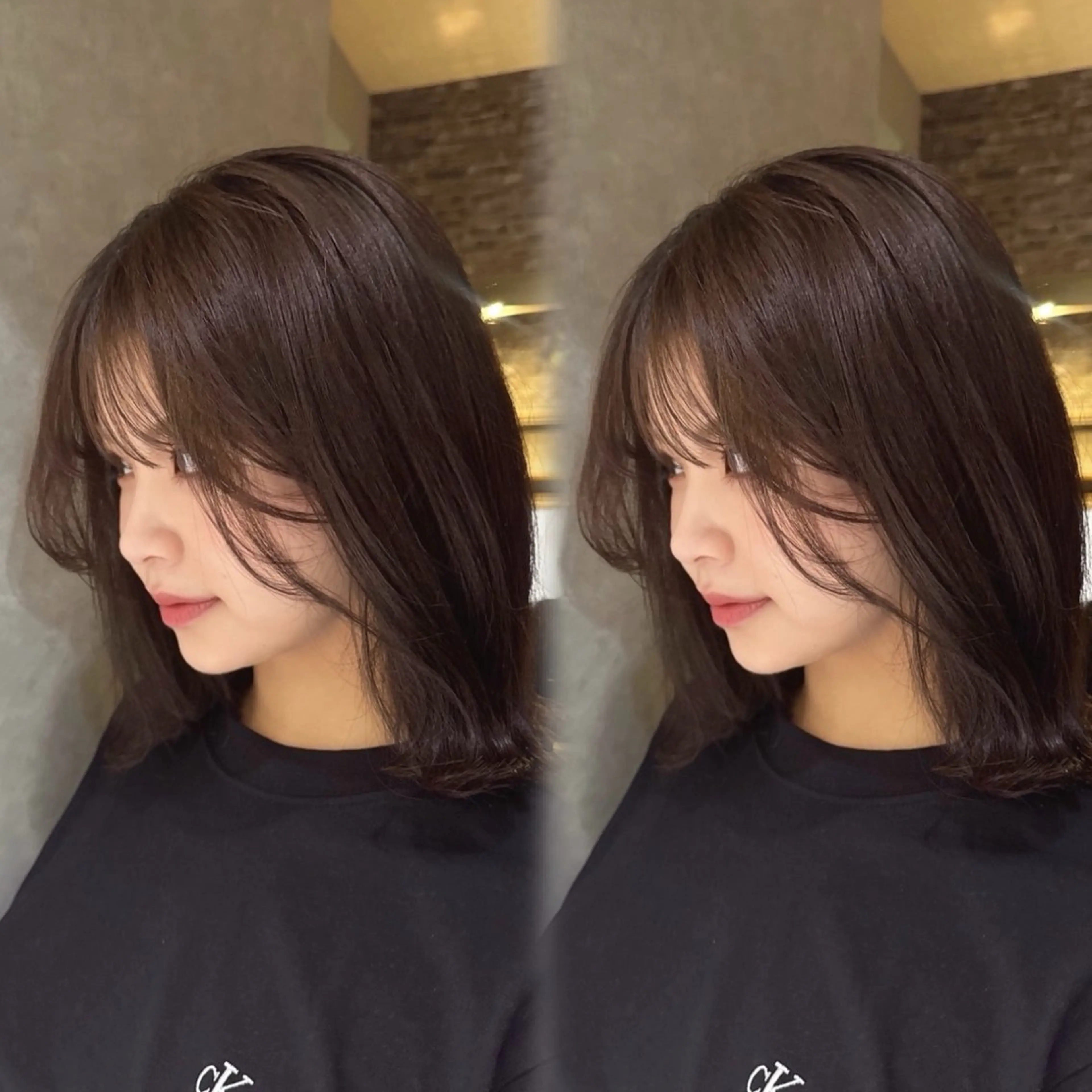 ミディアム カラー ブリーチ ブラウンカラー ブリーチなしカラー ヘアカラー トリートメント 福岡美髪矯正/ KAEDEのヘアスタイル