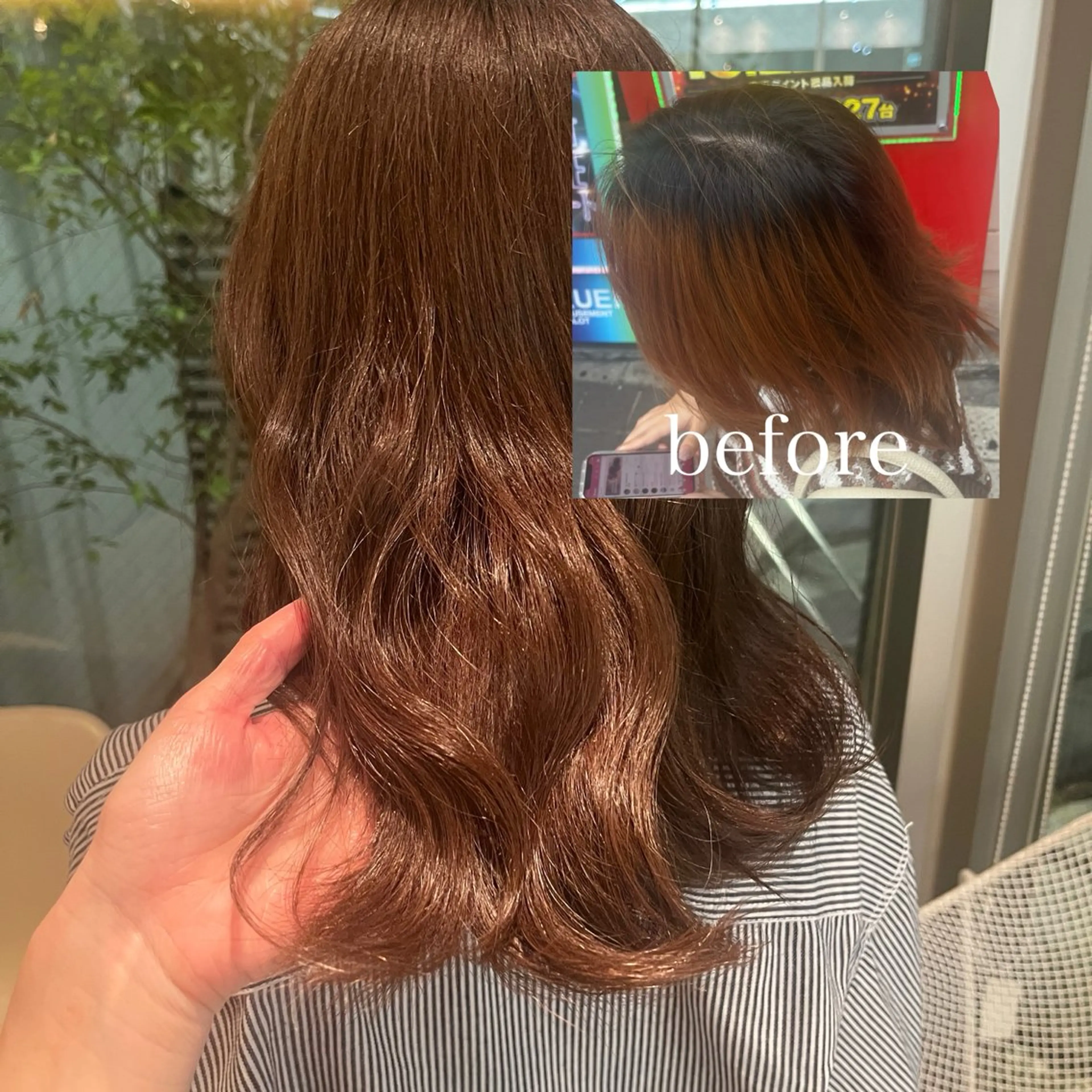 カラー riri🎀 透カラー/曲がる縮毛のヘアスタイル