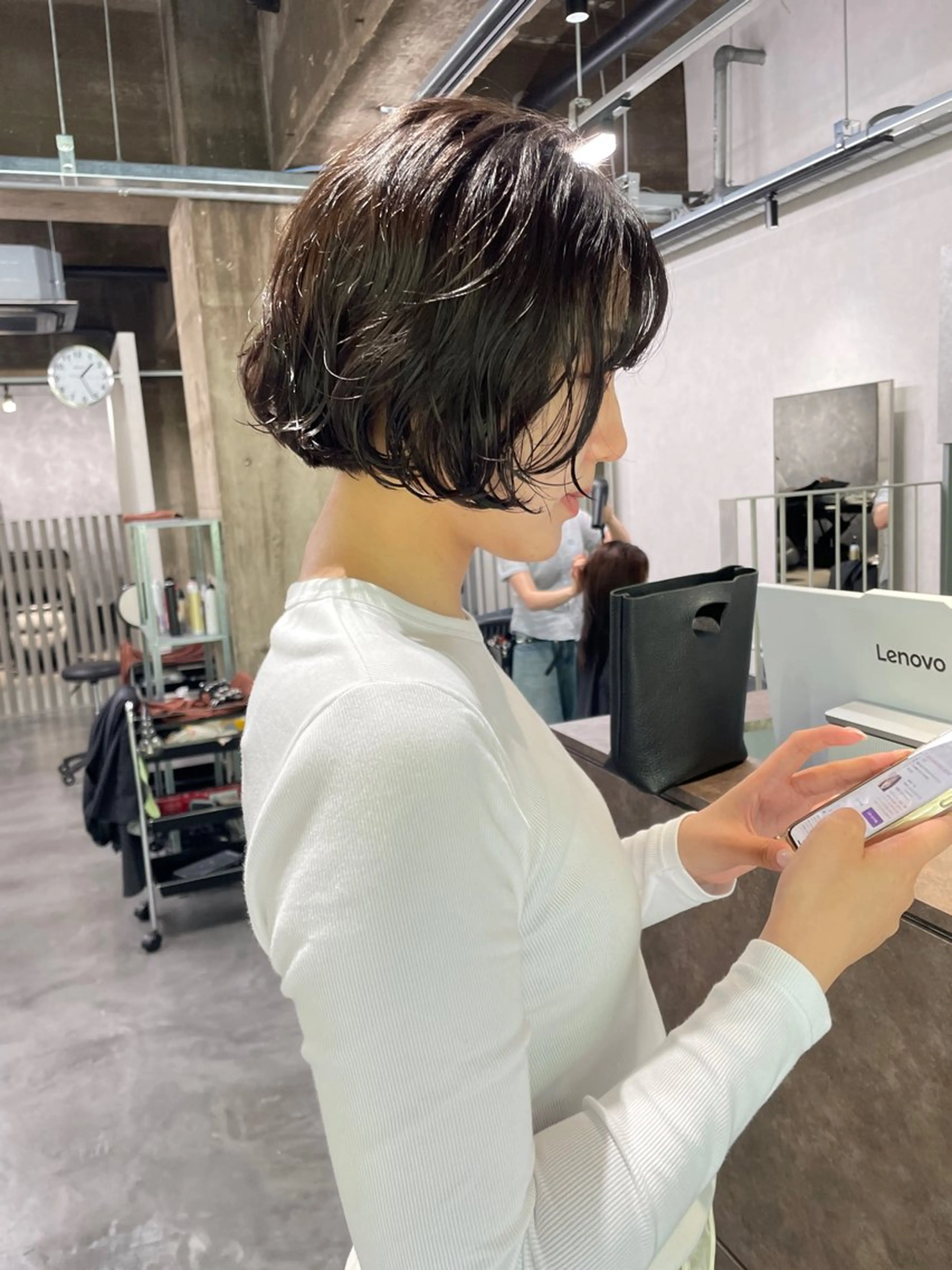 パーマ 🌵ボブ/切りっぱな し/ショート藤長芽生のヘアスタイル