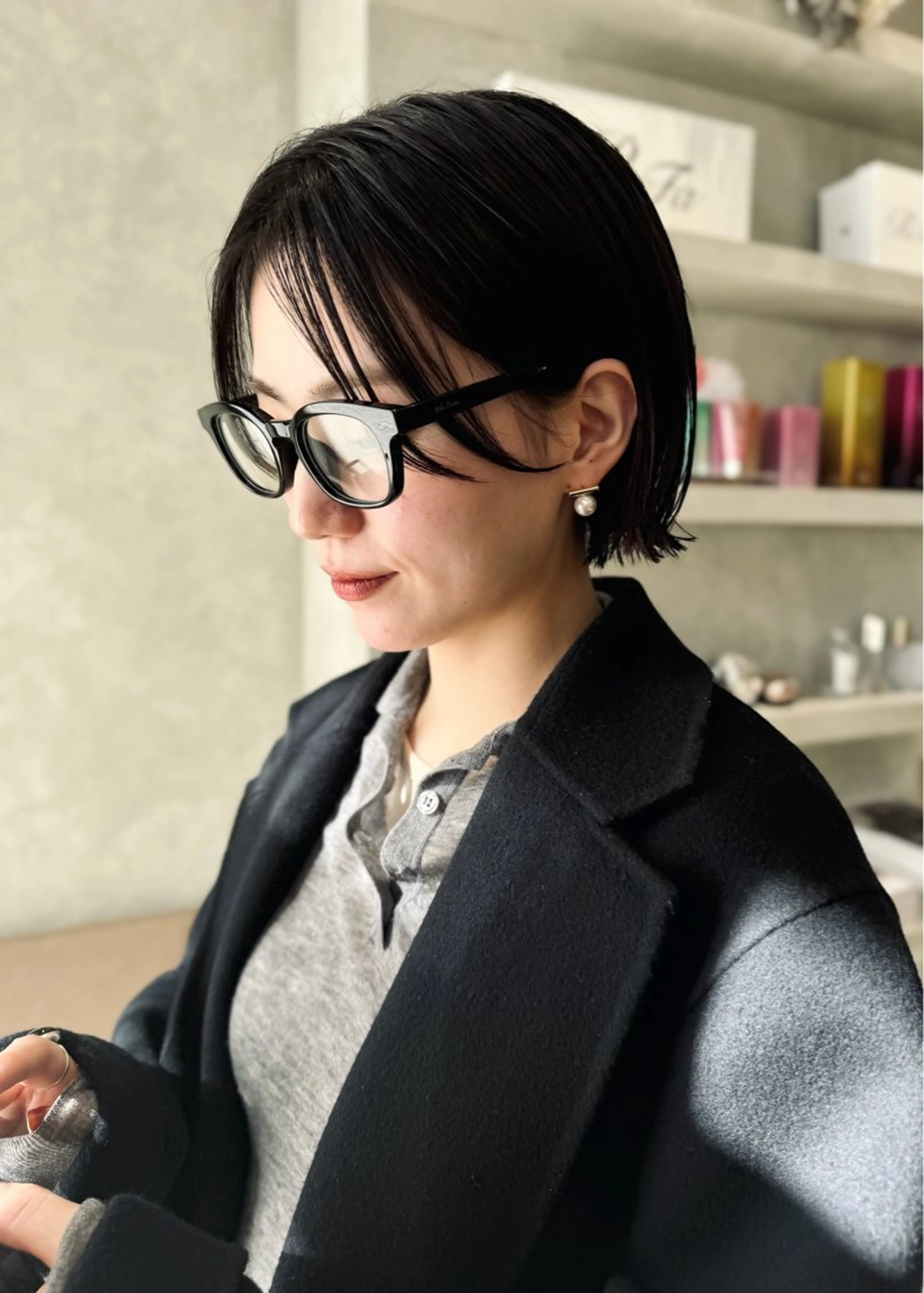 ショート カラー パーマ カット ヘアカラー トリートメント manami (sibell)のヘアスタイル